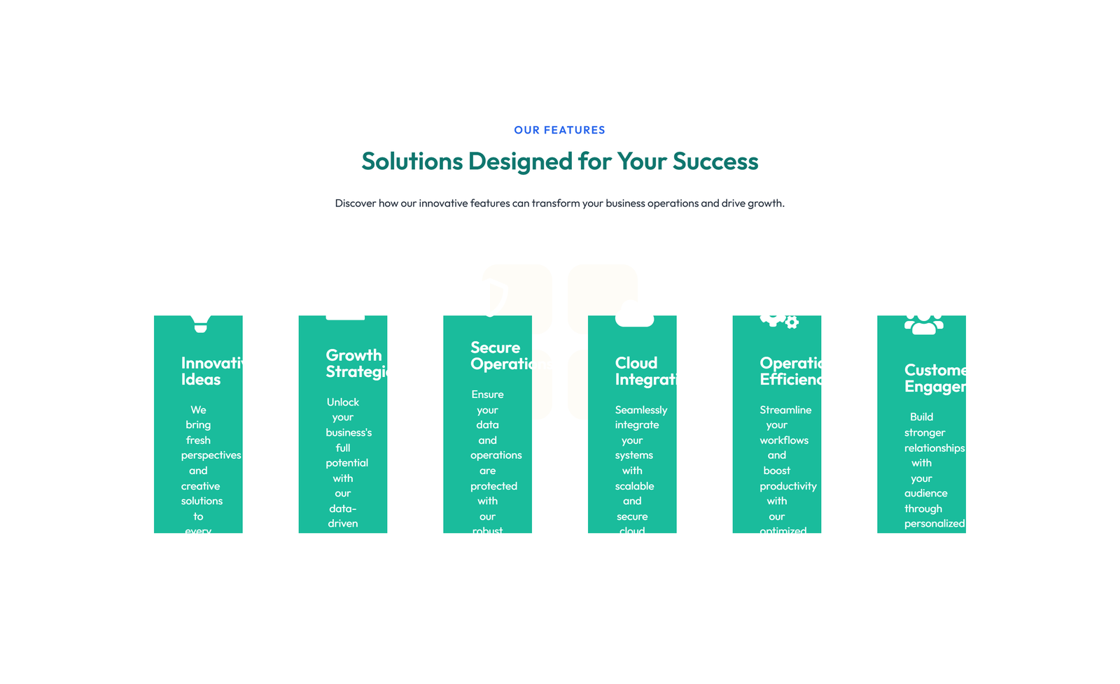 Feature Grid with 2-column Image, Title, Text Cards 121 - Elementor component