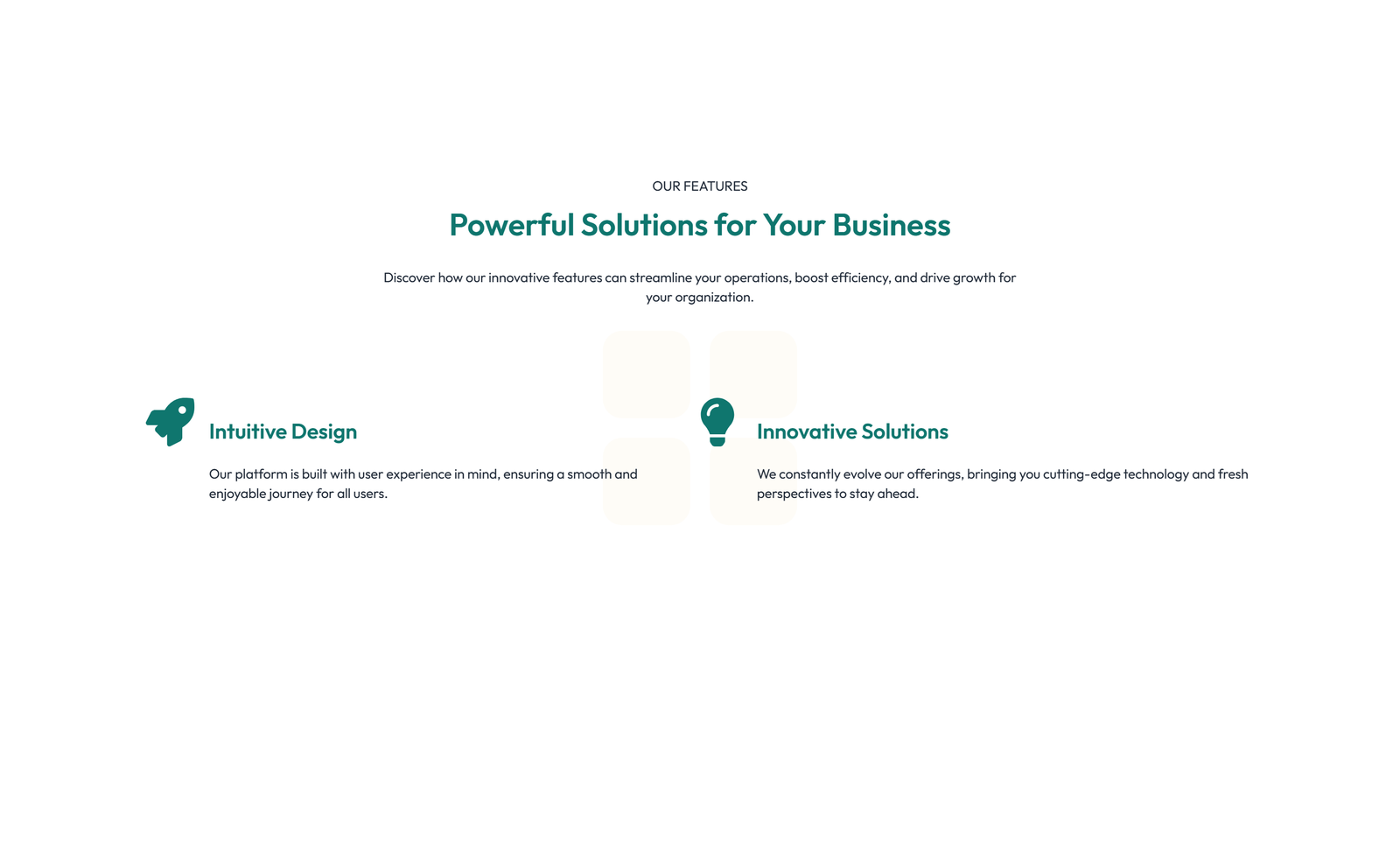 Screenshot of Feature Grid with 4-column Icon-box Cards 123 - Elementor Feature Sections component