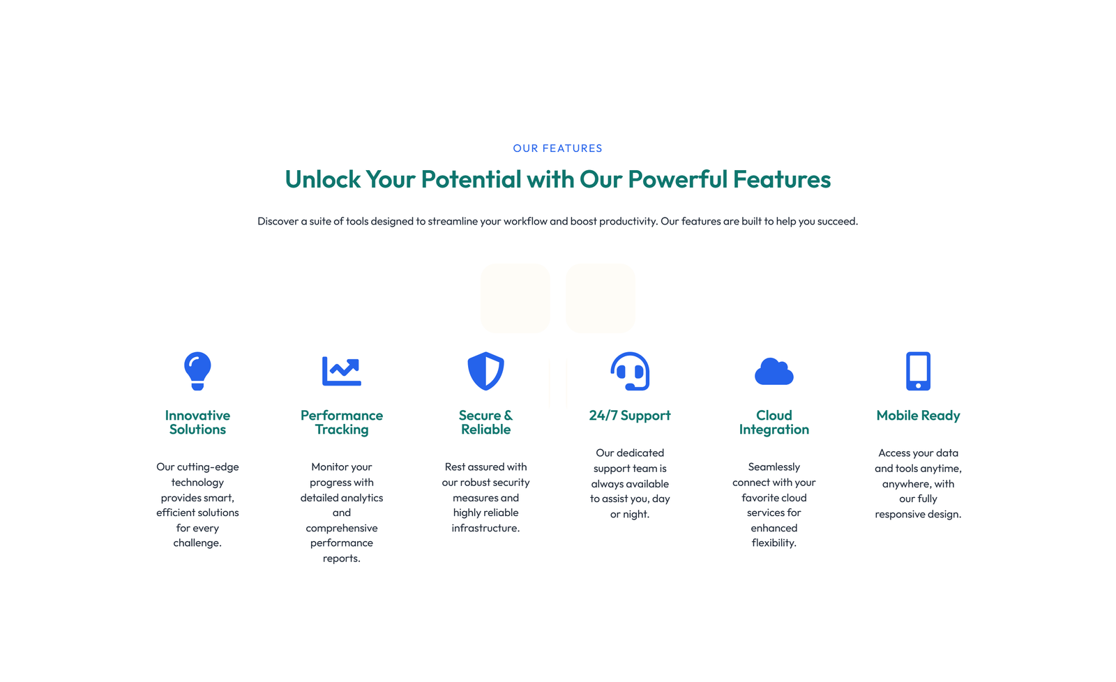 Feature Grid with 3-column Icon, Title, Text Cards 134 - Elementor component