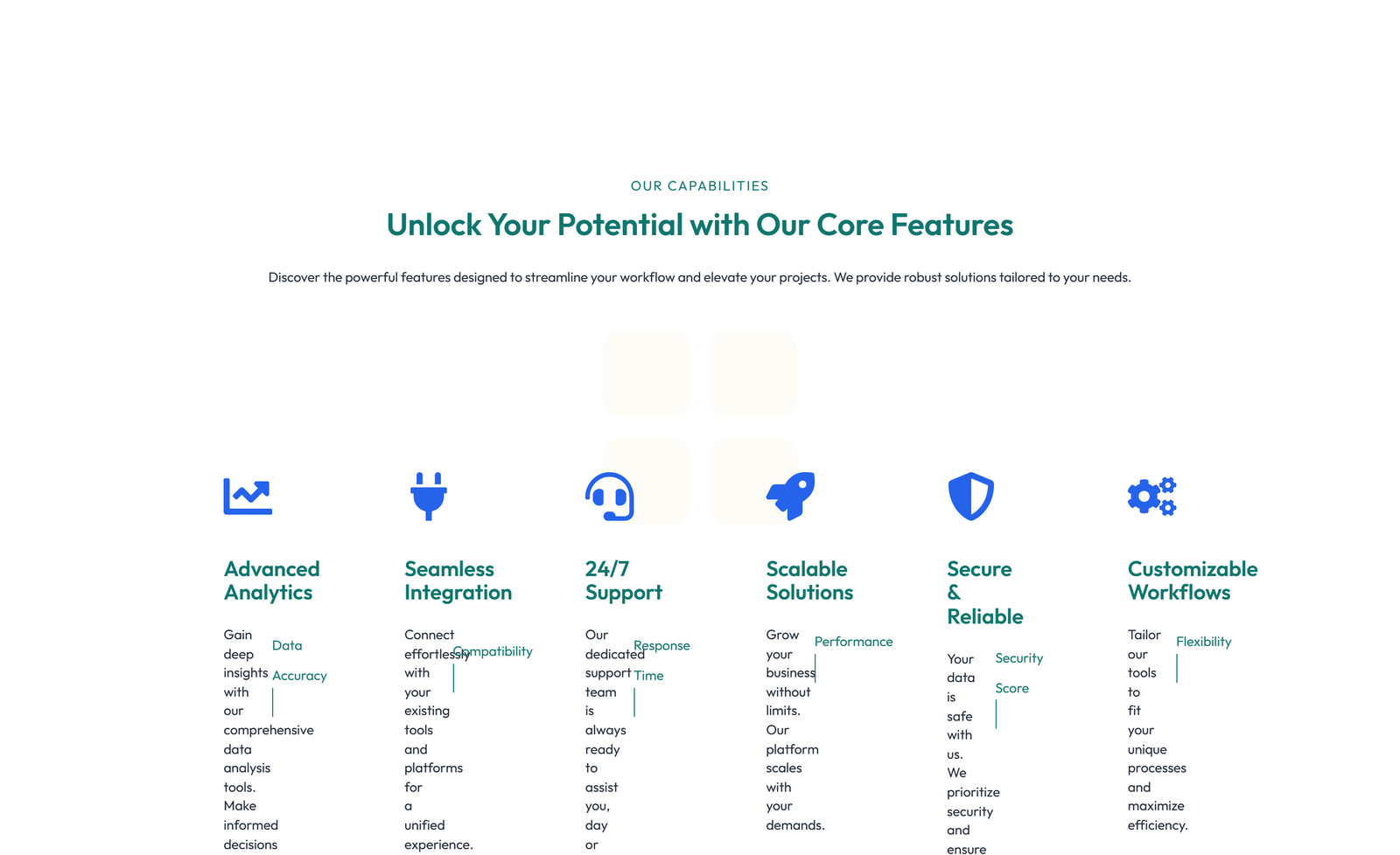 Feature Grid with 3-column Icon, Title, Text, CTA Cards 135 - Elementor component