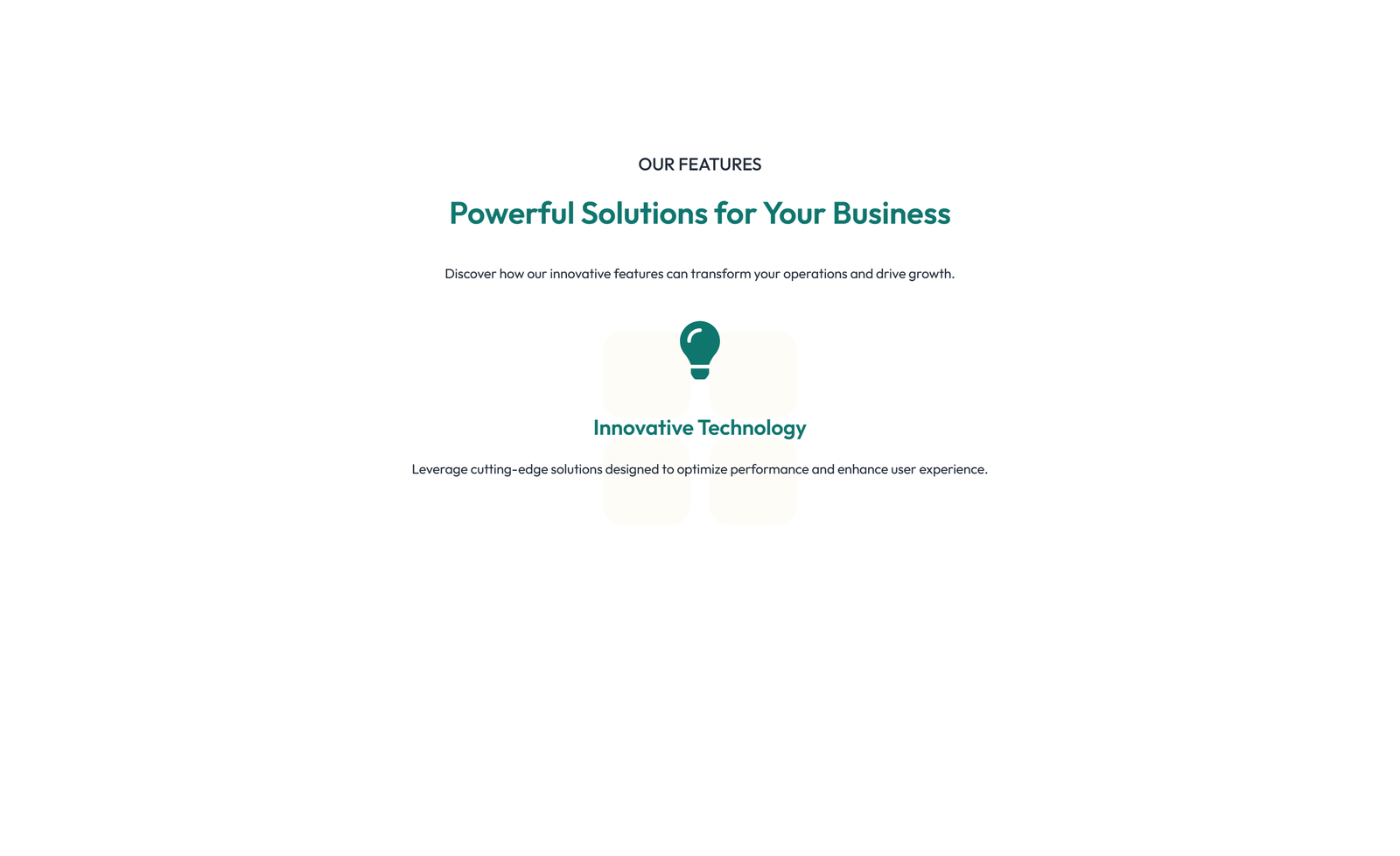 Screenshot of Feature Grid with 3-column Icon, Title, Text Cards 136 - Elementor Feature Sections component