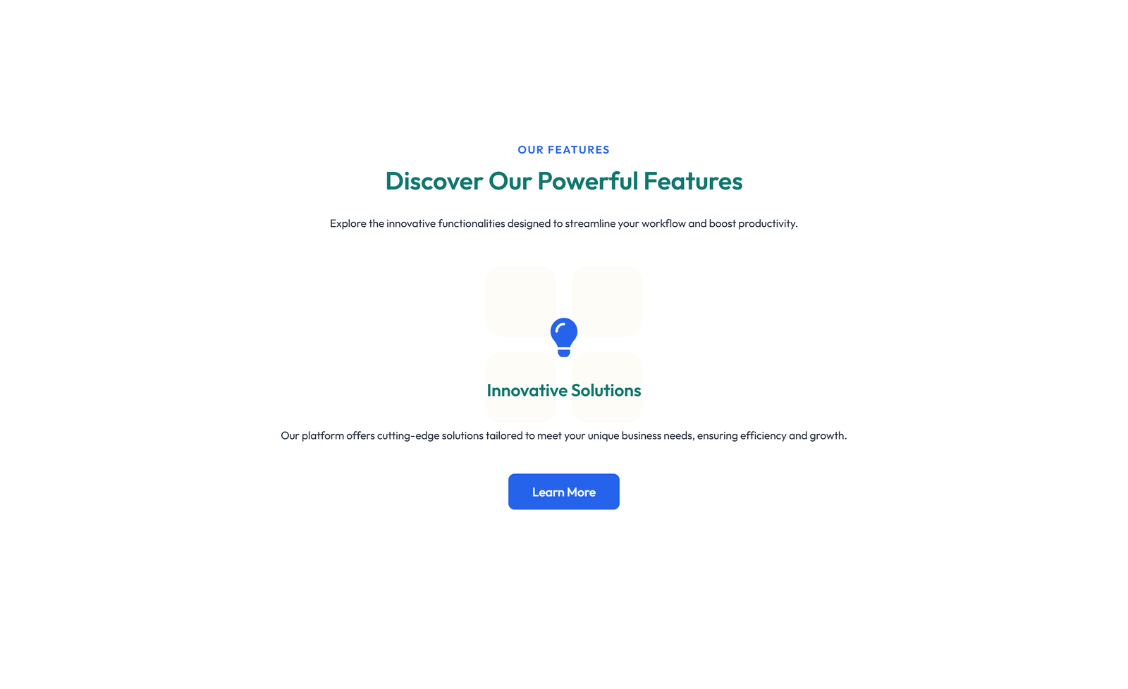 Screenshot of Feature Grid with 3-column Icon, Title, Text Cards 137 - Elementor Feature Sections component