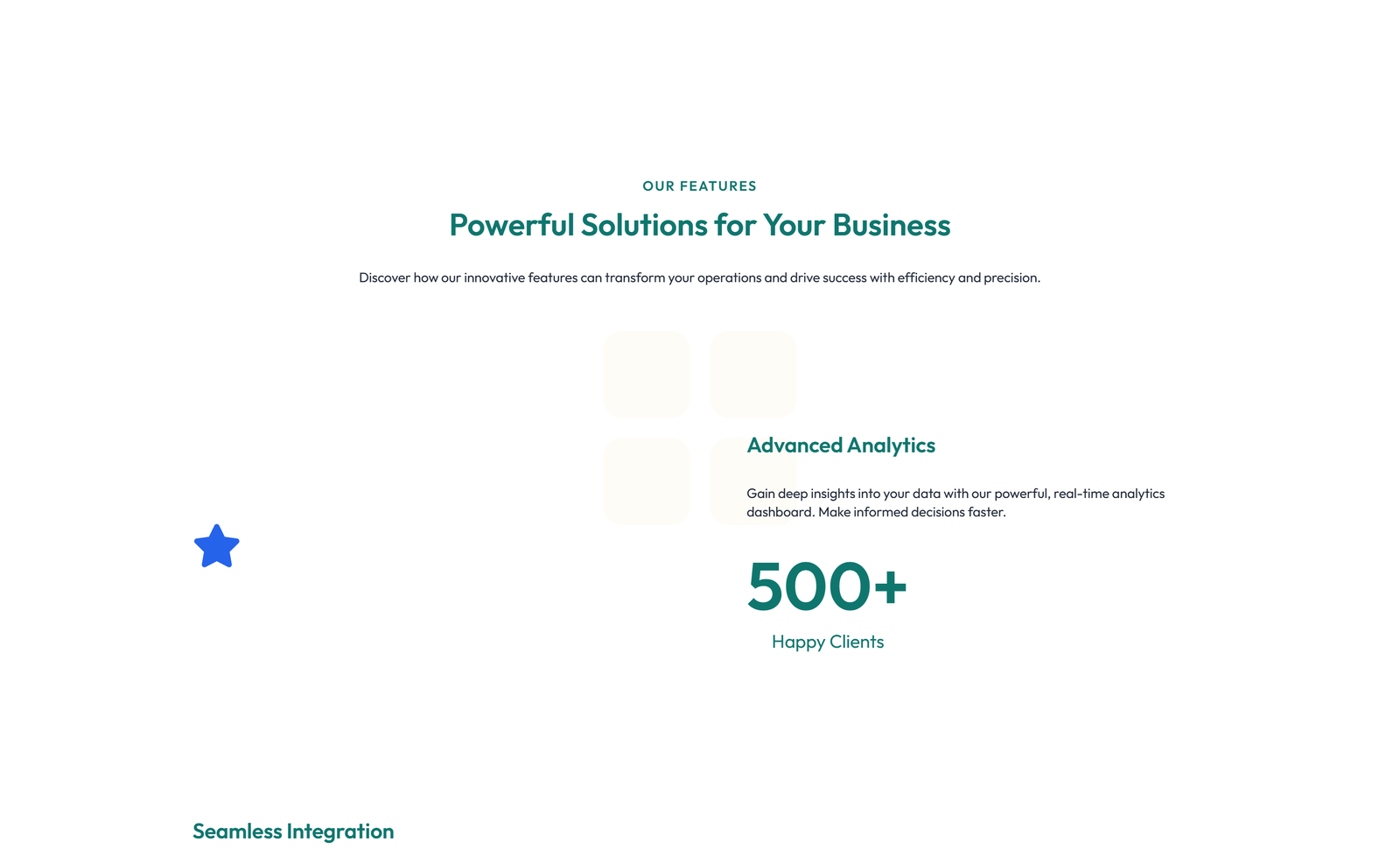 Screenshot of Feature Grid with 3-column Icon, Title, Text Cards 140 - Elementor Feature Sections component