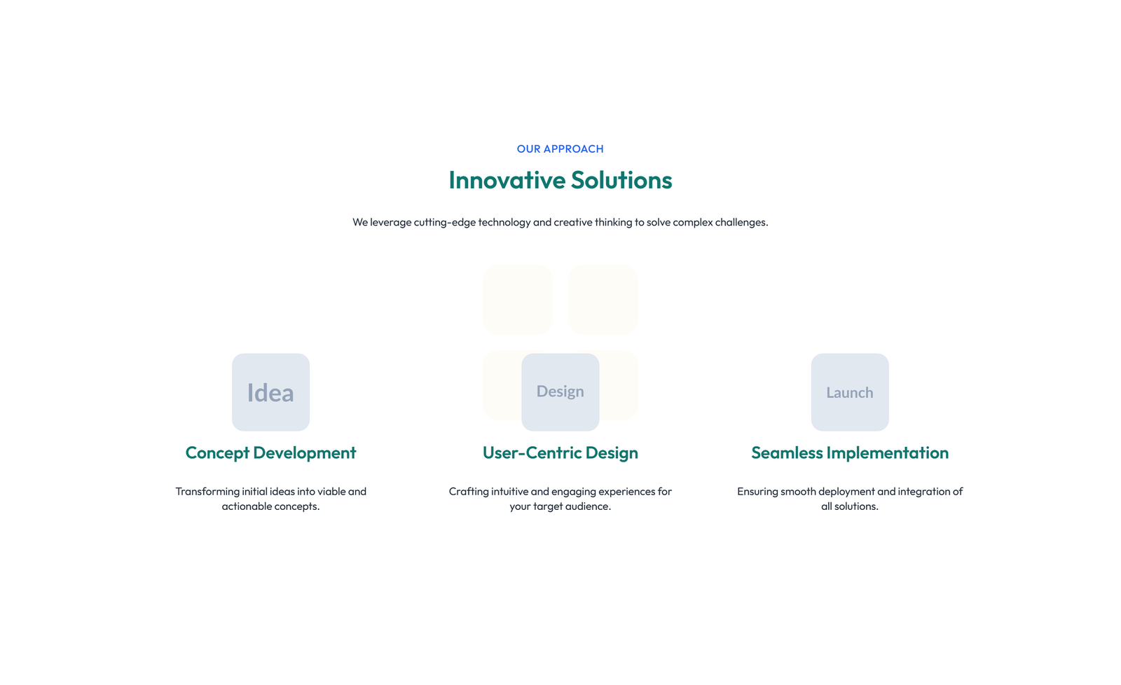 Screenshot of Feature Grid with 3-column Icon, Title, Text Cards 150 - Elementor Feature Sections component