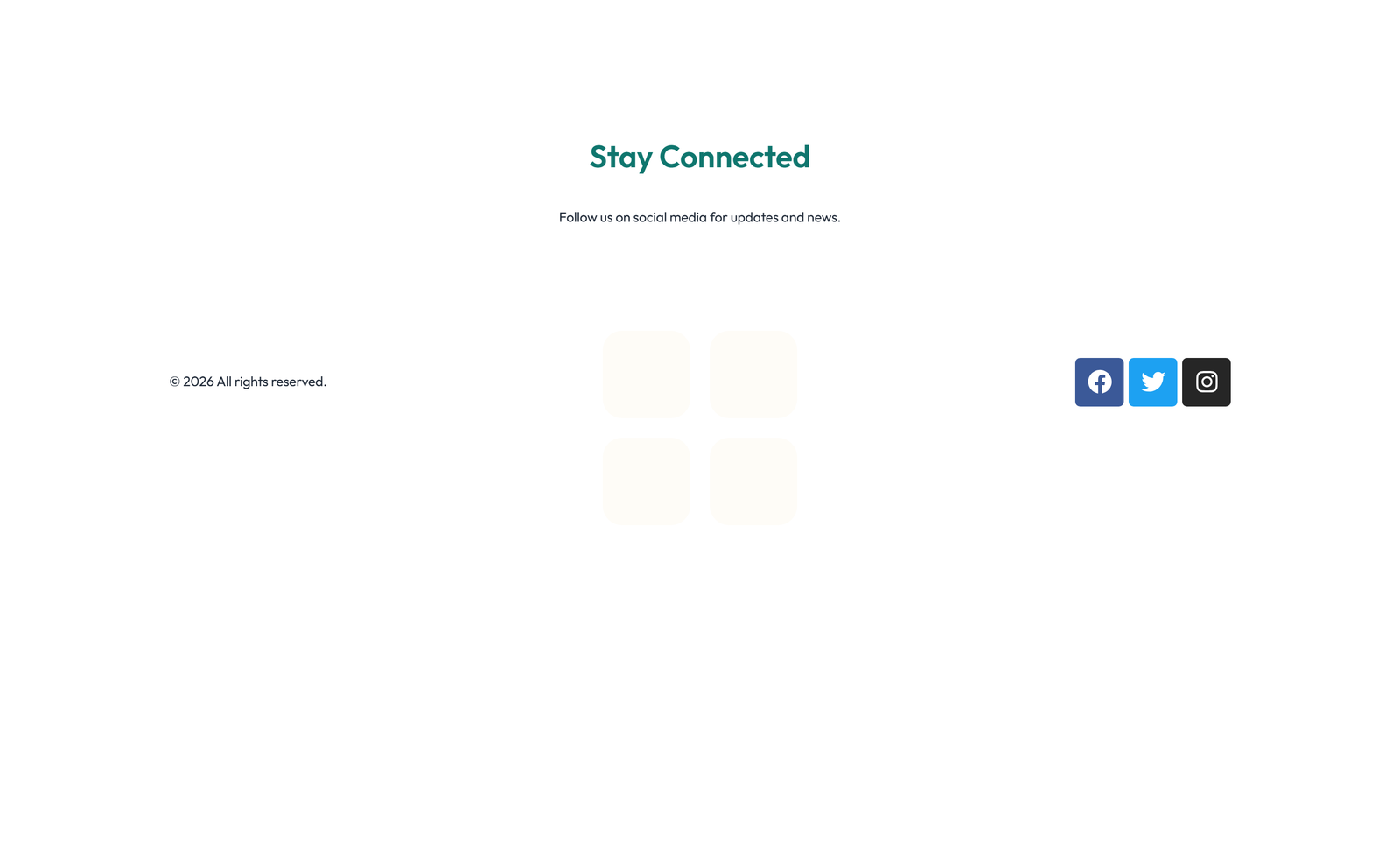 Screenshot of Footer with 3-column: Logo, Links, Contact, Social 28 - Elementor Footers component