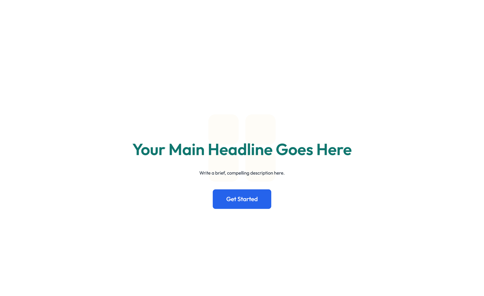 Screenshot of Centered Hero with H1, Subtitle, CTA Button - Elementor Hero Sections component