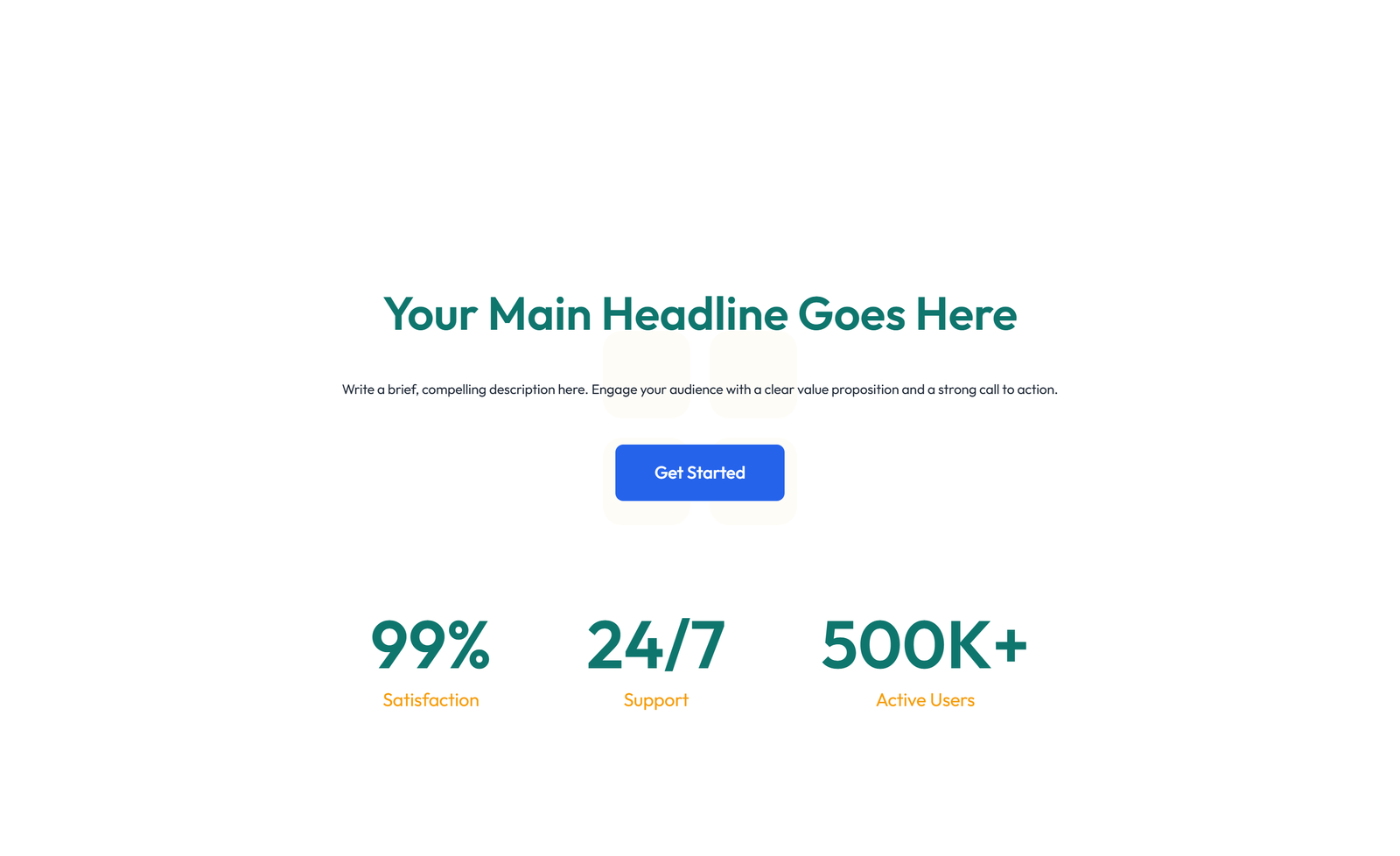 Screenshot of Split Hero with Text Left and Image Right and Two Buttons - Elementor Hero Sections component