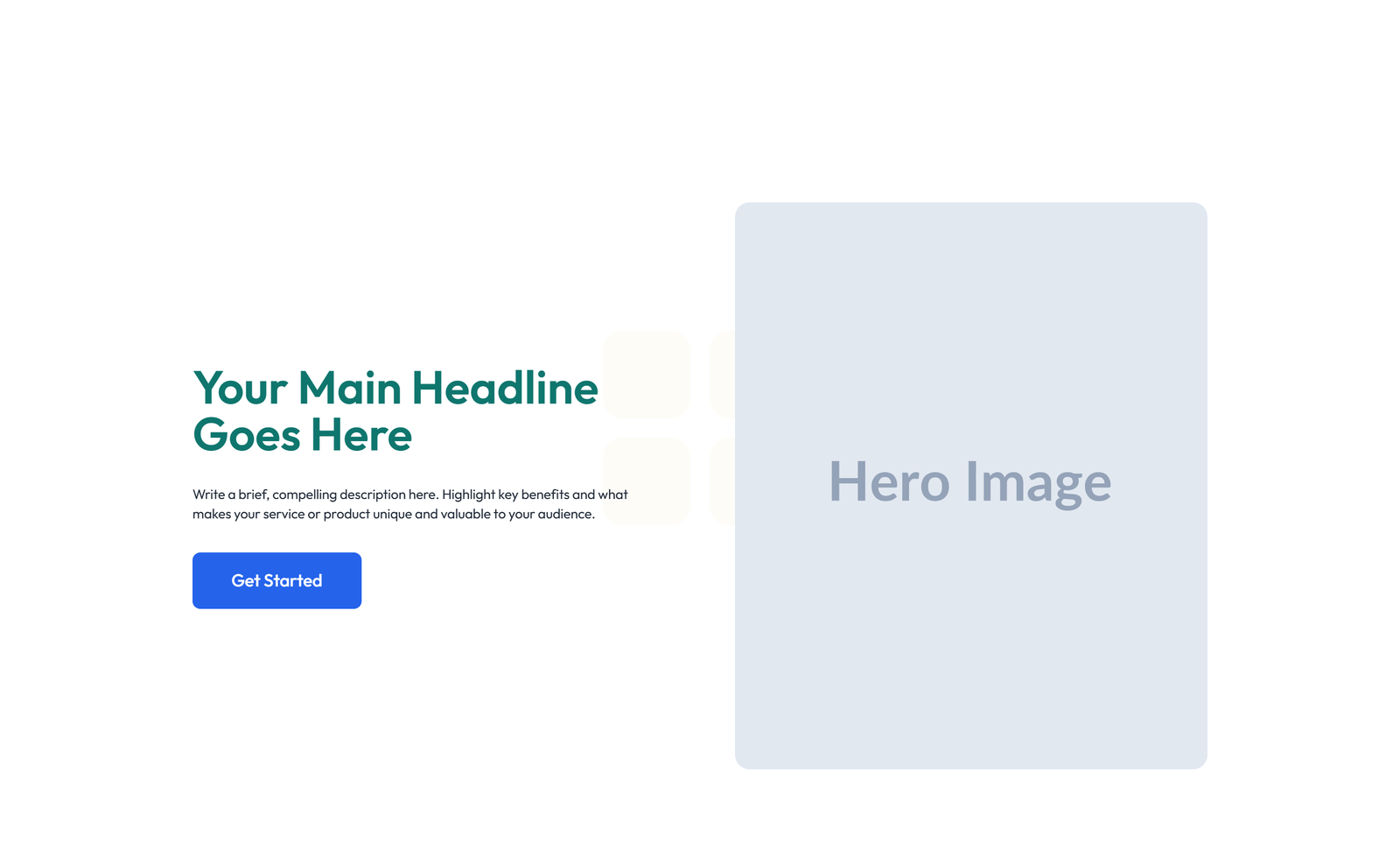 Centered Hero with H1, Subtitle, CTA Button 4 - Elementor component