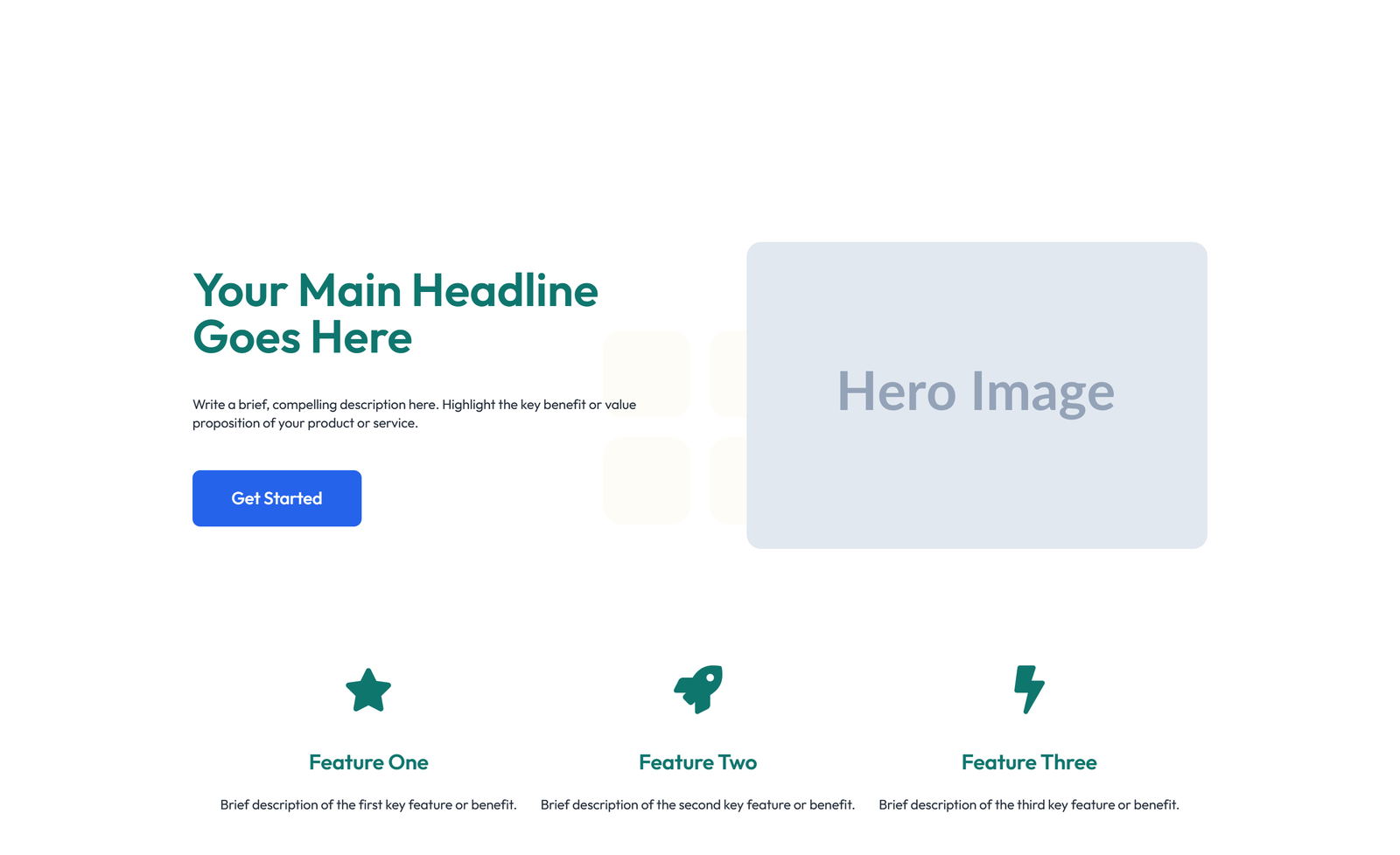 Split Hero with Image Left and Text Right and CTA 4 - Elementor component