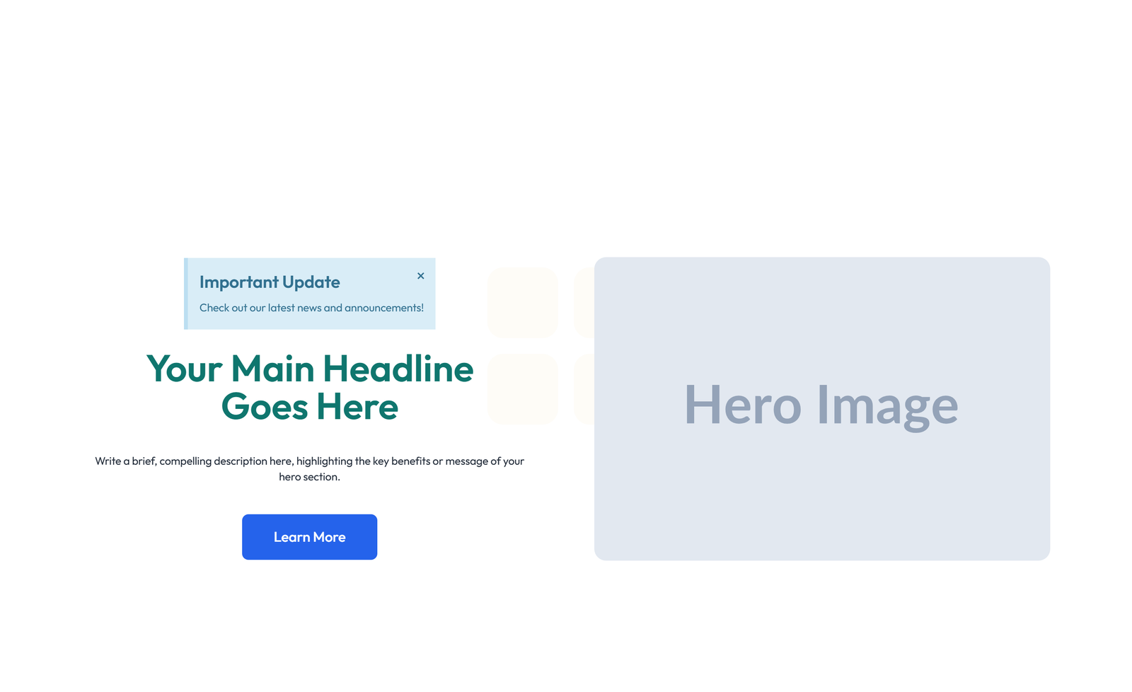 Centered Hero with H1, Subtitle, CTA, 3 Counter Stats 5 - Elementor component