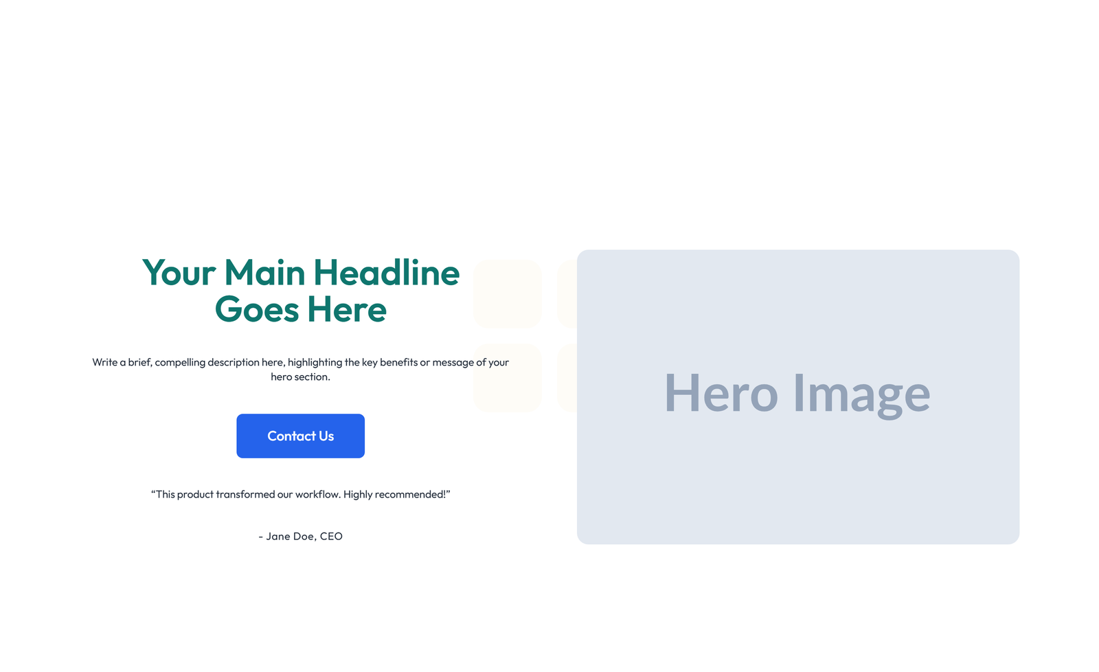 Centered Hero with H1, Subtitle, CTA, Trust Logos 5 - Elementor component