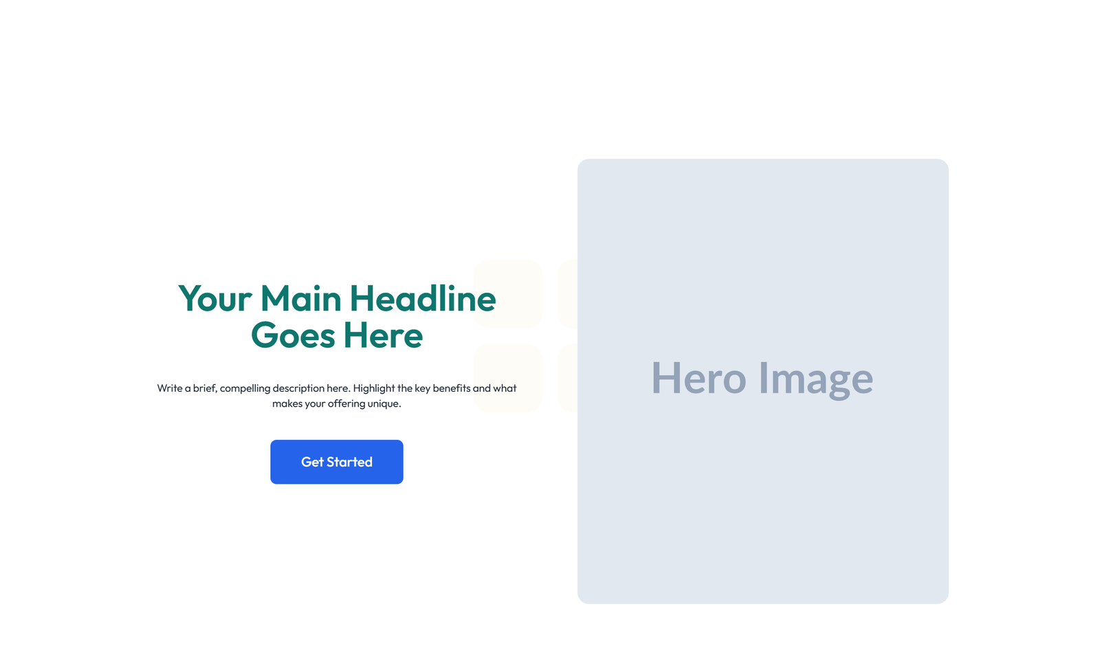 Split Hero with Image Left and Text Right and CTA 5 - Elementor component