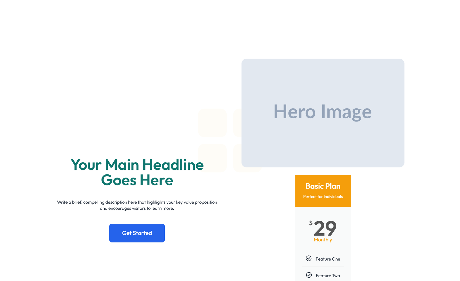 Split Hero with Text and Counters Left and Image Right 5 - Elementor component