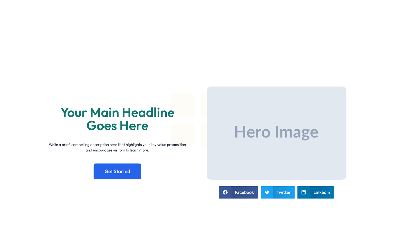Centered Hero with H1, Subtitle, CTA Button 6 - Elementor component