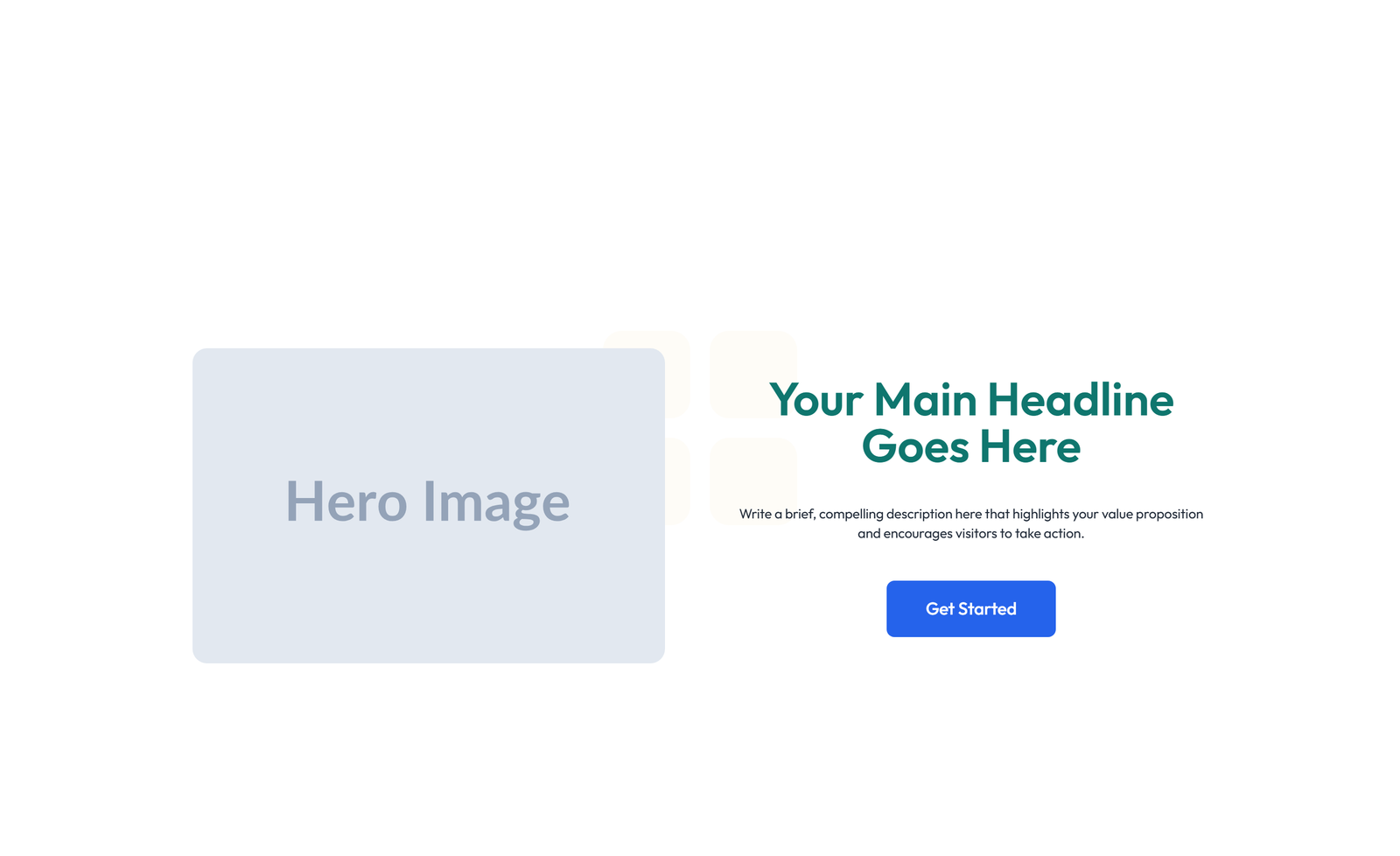 Split Hero with Image Left and Text Right and CTA 6 - Elementor component