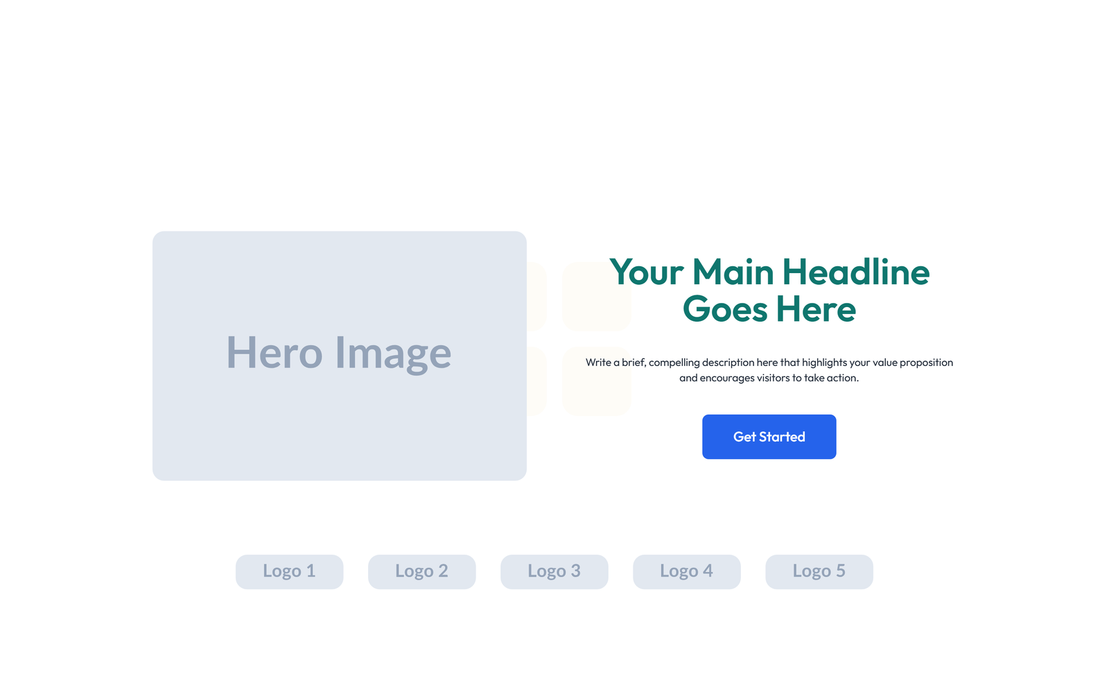 Centered Hero with H1, Subtitle, CTA, Social Icons 6 - Elementor component
