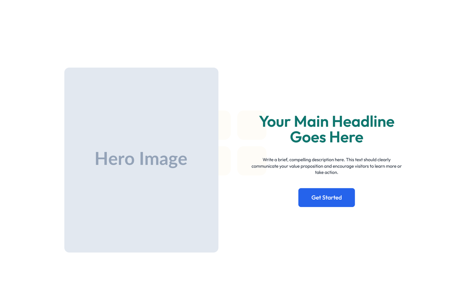 Split Hero with Text and Counters Left and Image Right 6 - Elementor component
