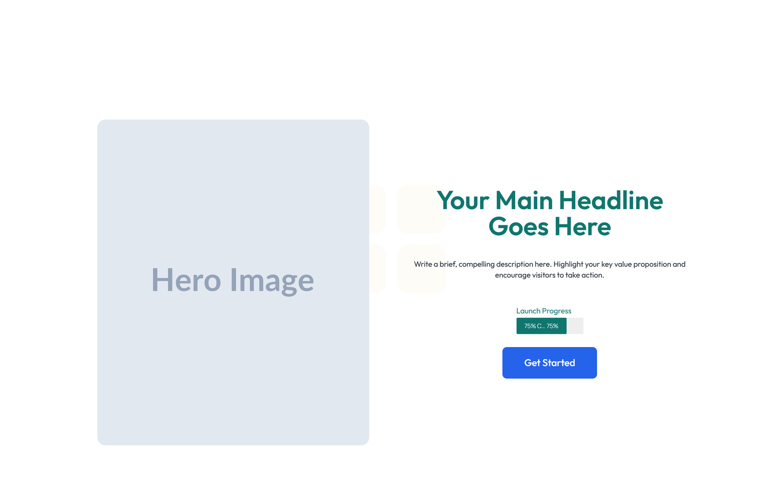 Centered Hero with H1, Subtitle, Two CTA Buttons 7 - Elementor component