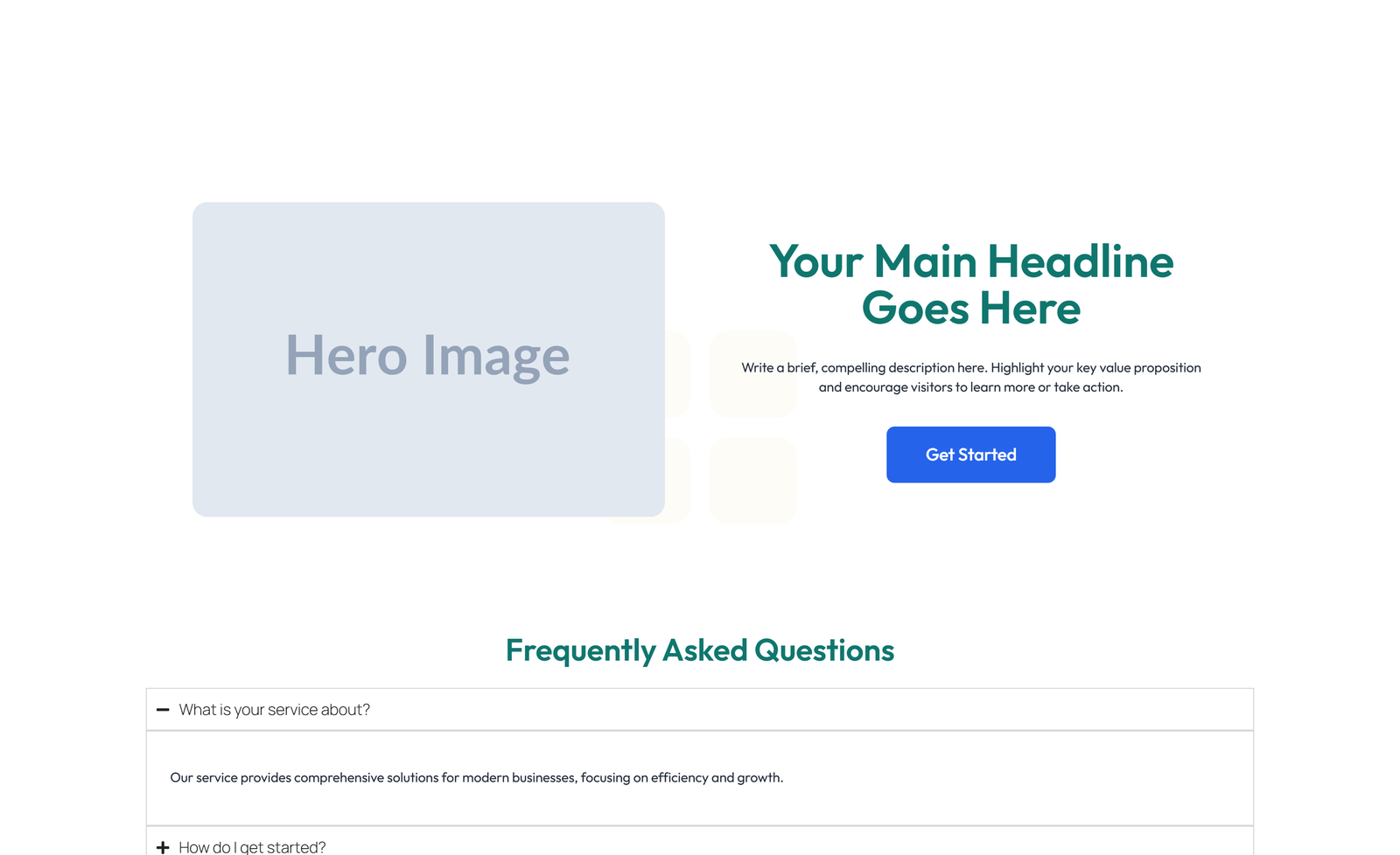 Centered Hero with H1, Subtitle, CTA, 3 Counter Stats 8 - Elementor component