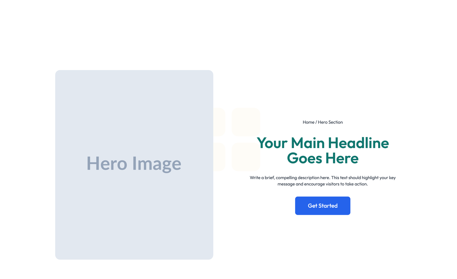 Split Hero with Image Left and Text Right and CTA 8 - Elementor component
