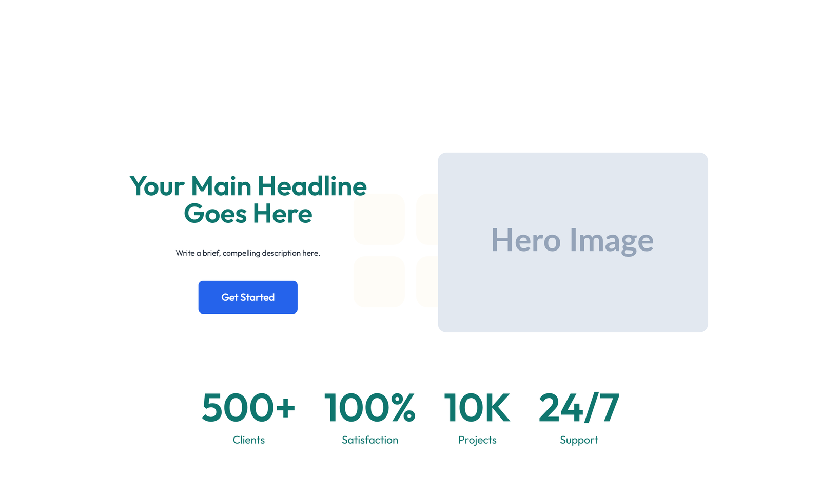 Centered Hero with H1, Subtitle, CTA, Social Icons 9 - Elementor component
