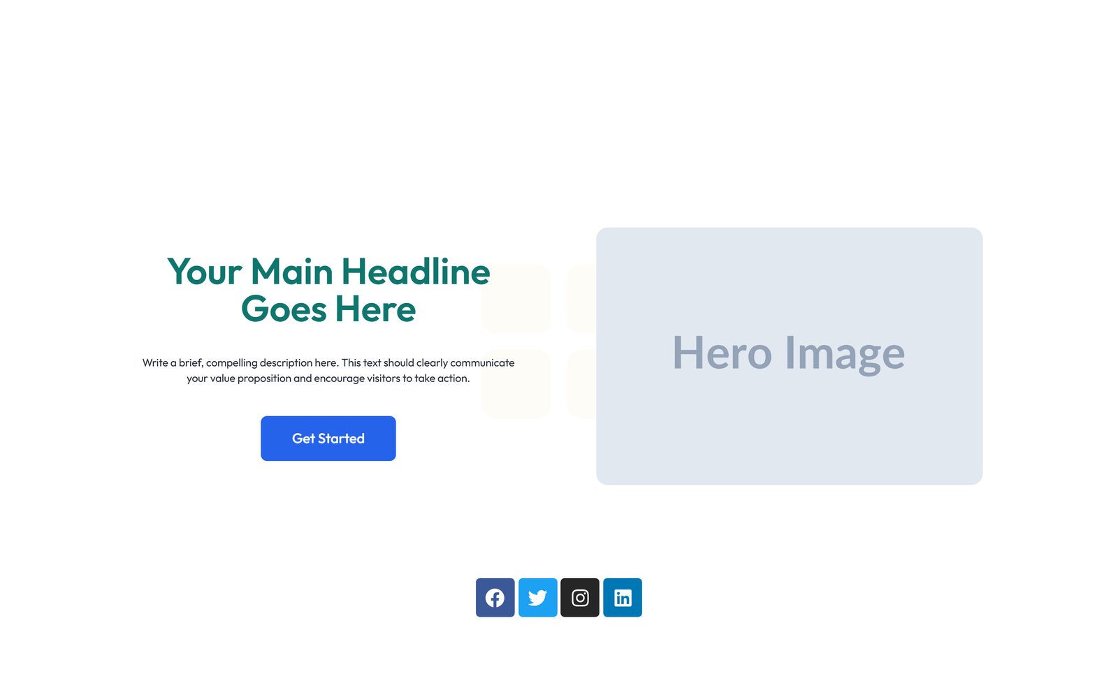 Centered Hero with H1, Subtitle, CTA, 3 Counter Stats 10 - Elementor component
