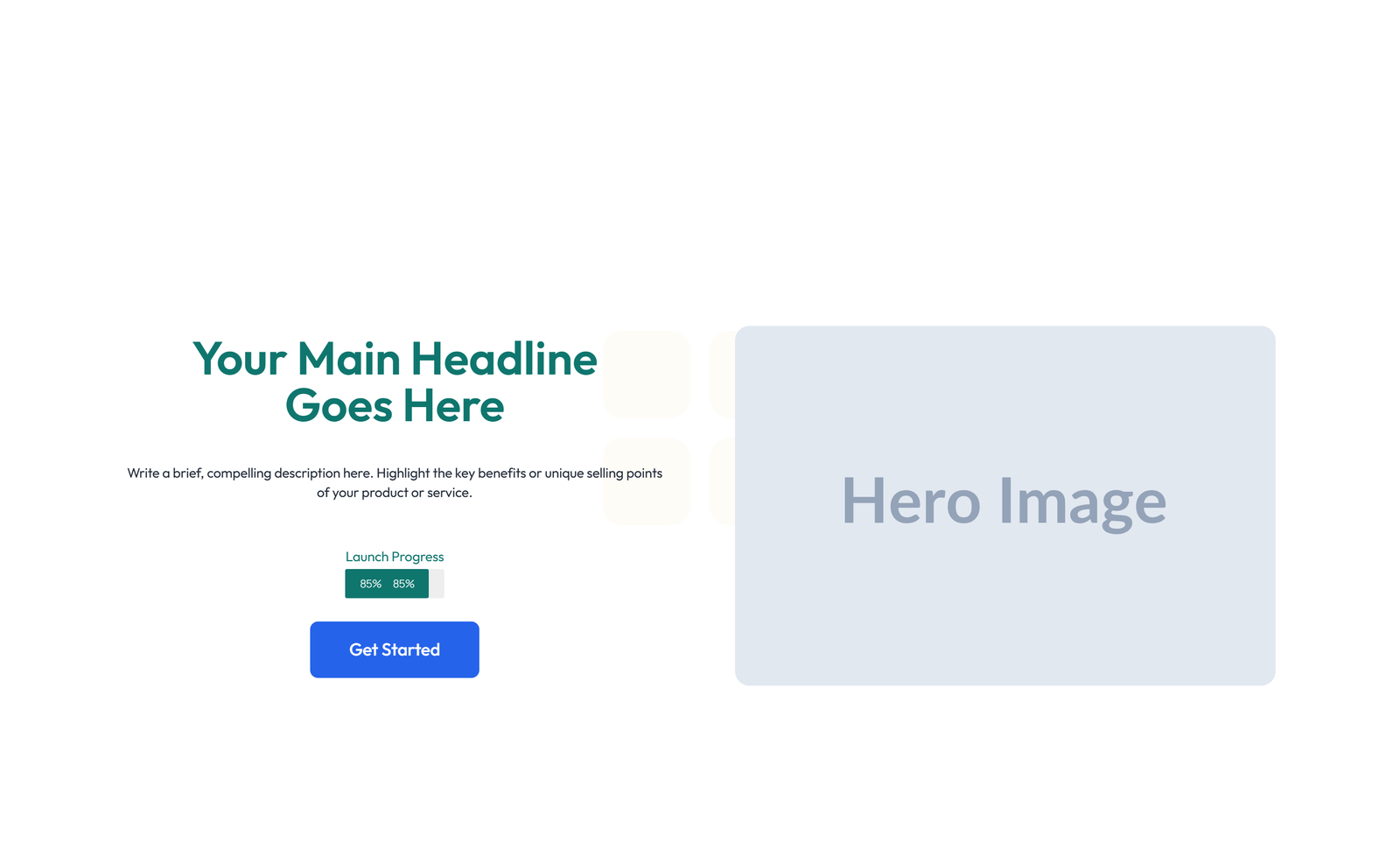 Split Hero with Image Left and Text Right and CTA 10 - Elementor component