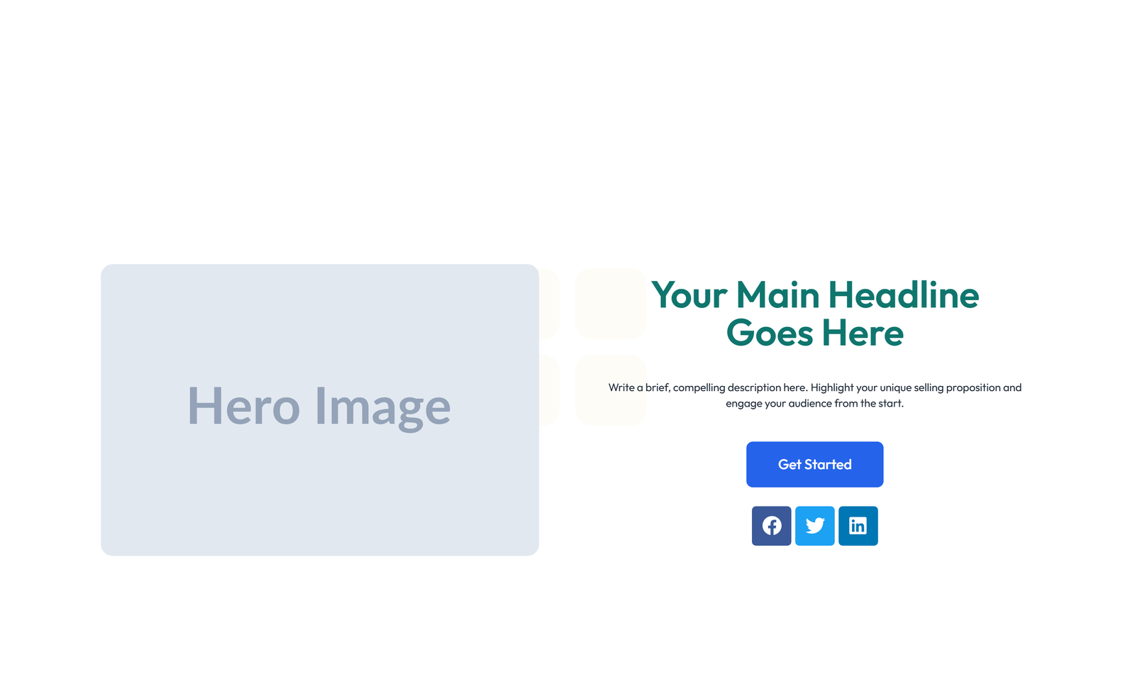Split Hero with Text and Counters Left and Image Right 12 - Elementor component