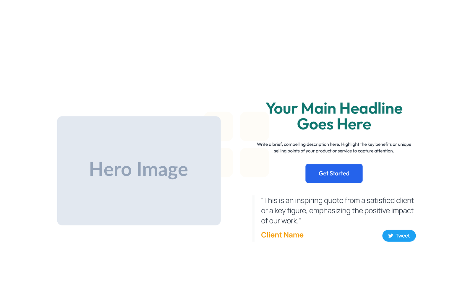 Split Hero with Image Left and Text Right and CTA 14 - Elementor component