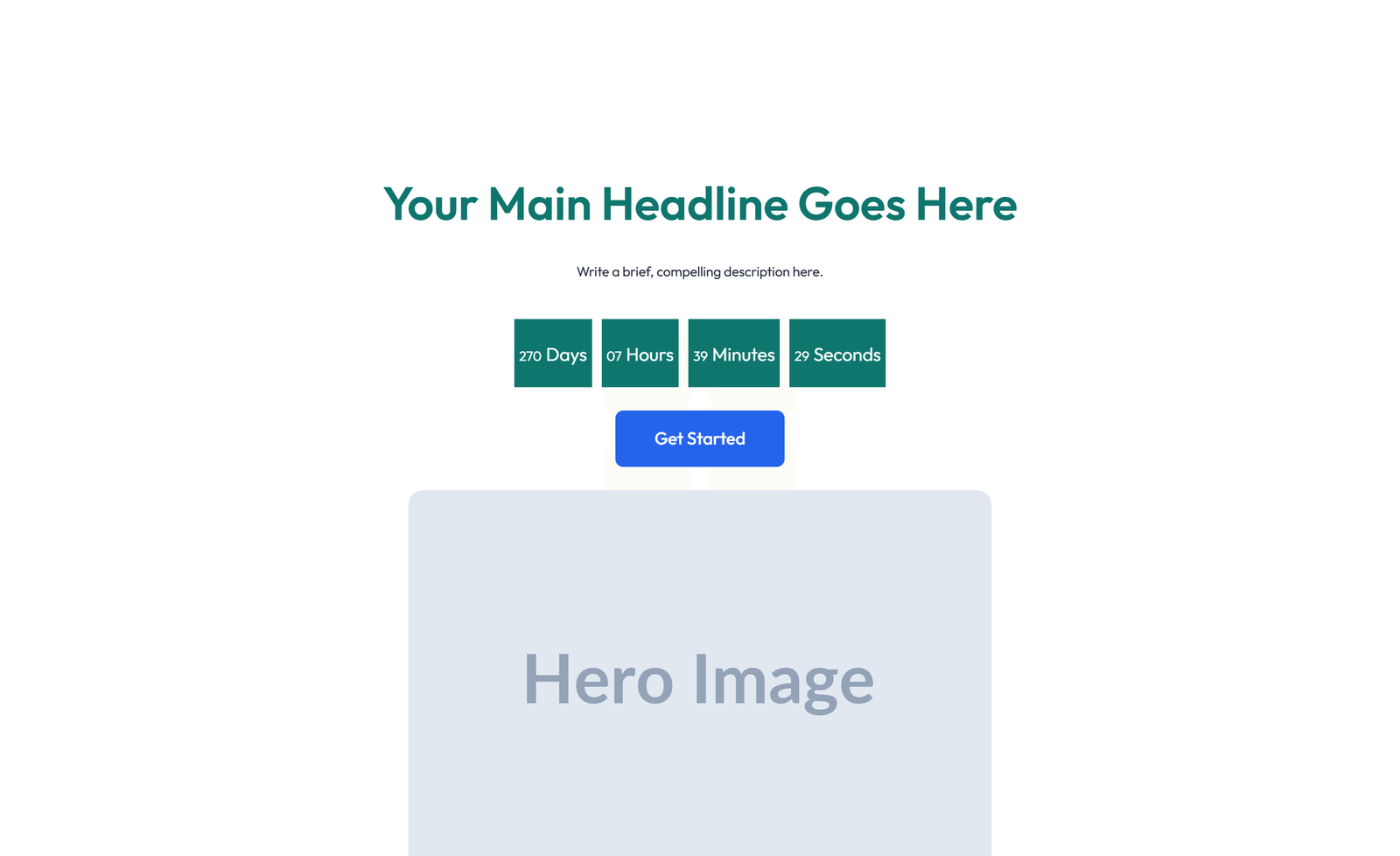 Centered Hero with H1, Subtitle, Two CTA Buttons 15 - Elementor component