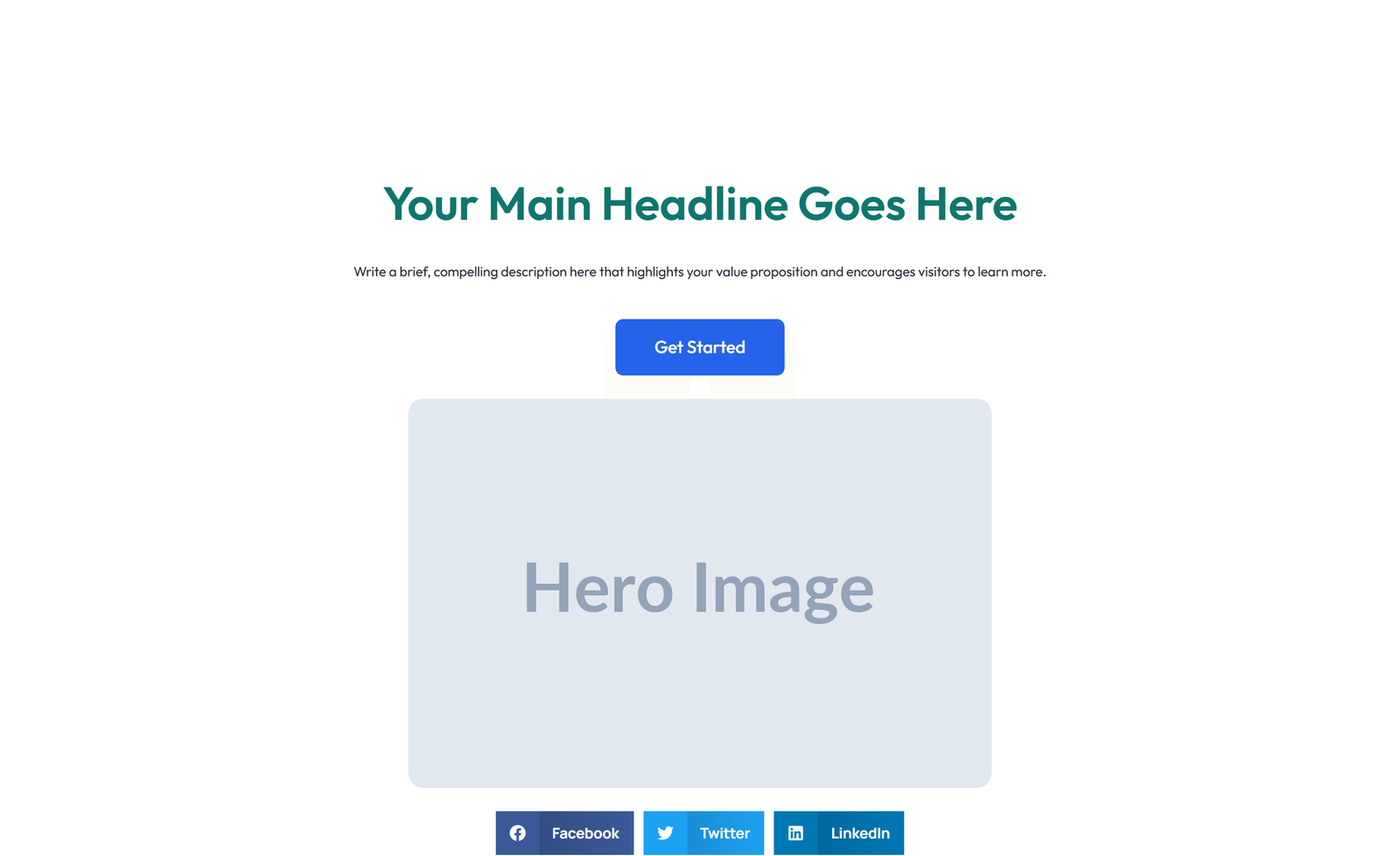 Centered Hero with H1, Subtitle, CTA Button 17 - Elementor component