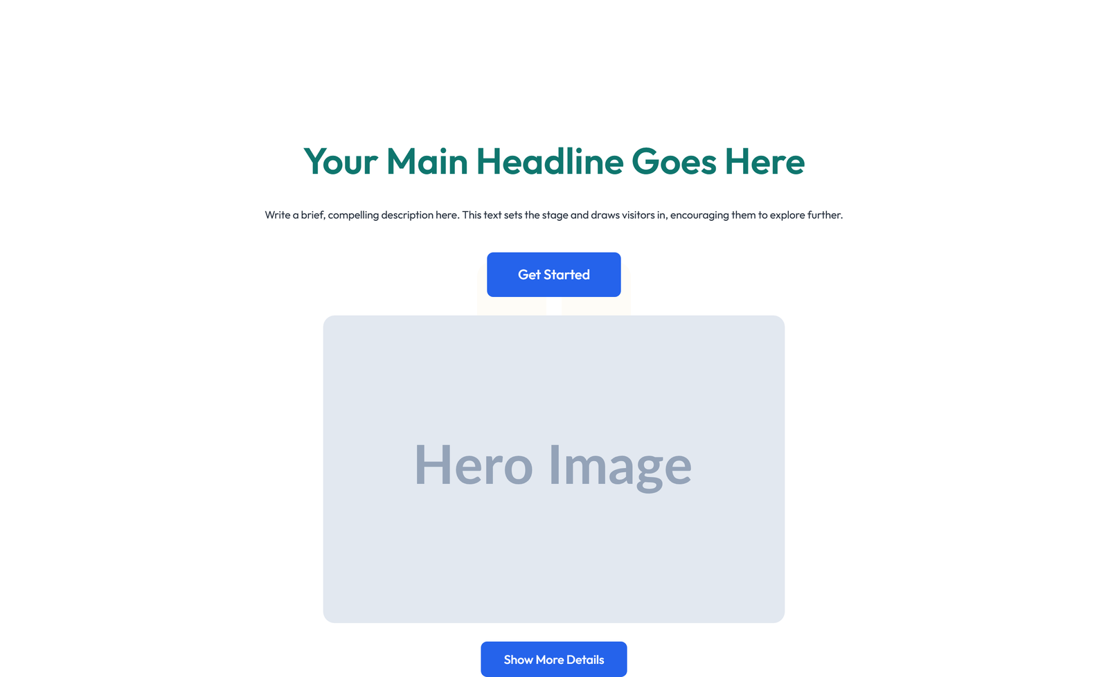 Centered Hero with H1, Subtitle, CTA, 3 Counter Stats 17 - Elementor component