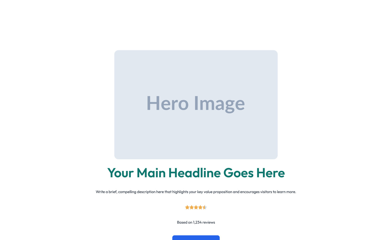 Centered Hero with H1, Subtitle, CTA Button 18 - Elementor component