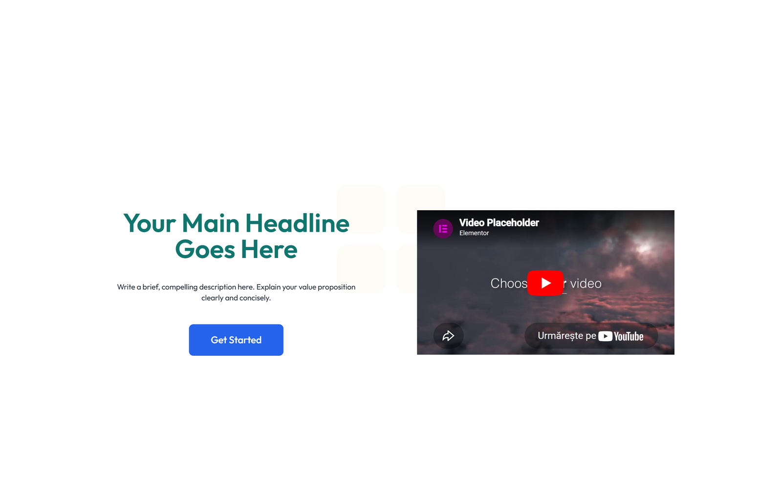 Centered Hero with H1, Subtitle, CTA, Trust Logos 20 - Elementor component