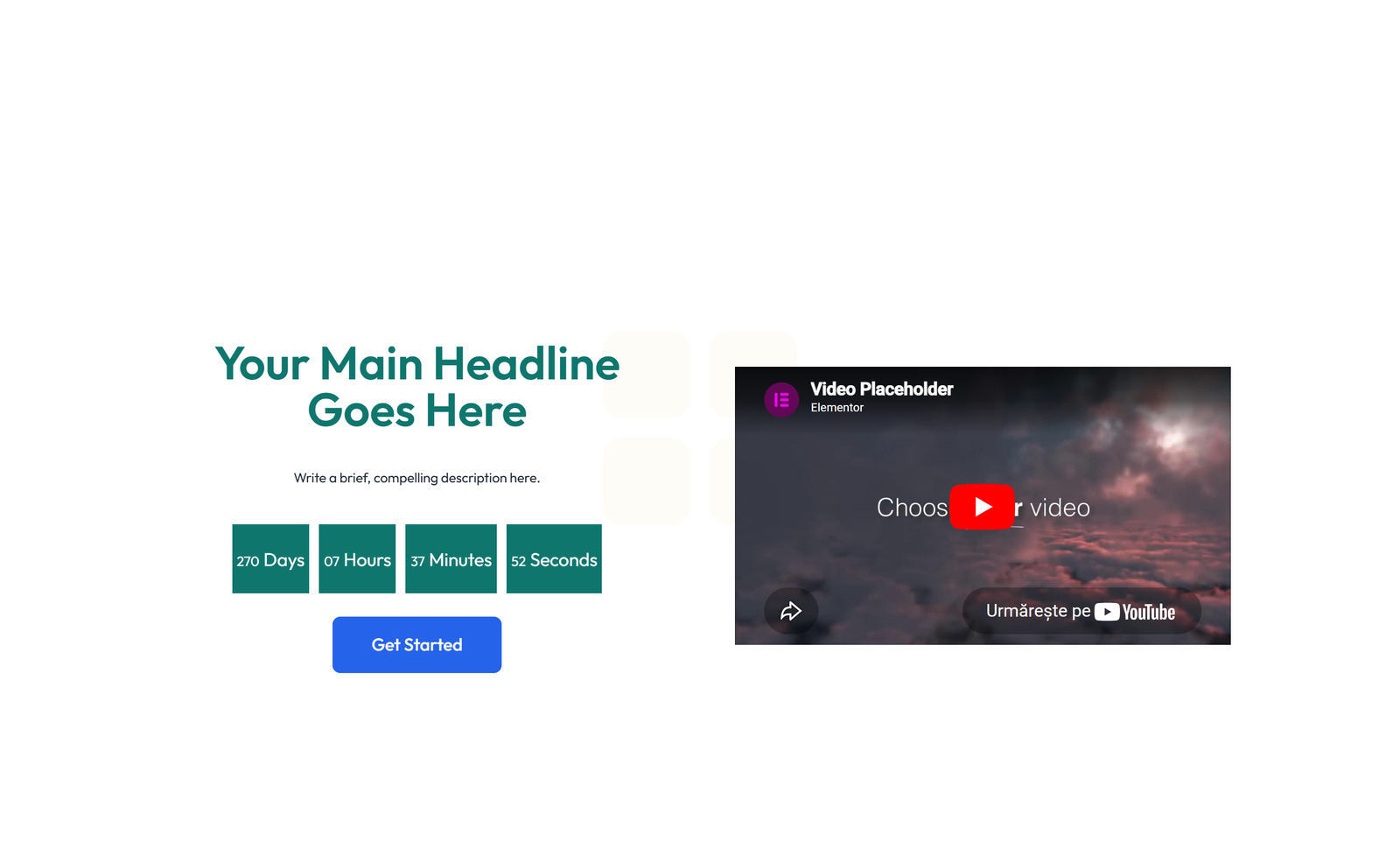 Centered Hero with H1, Subtitle, CTA, Trust Logos 21 - Elementor component