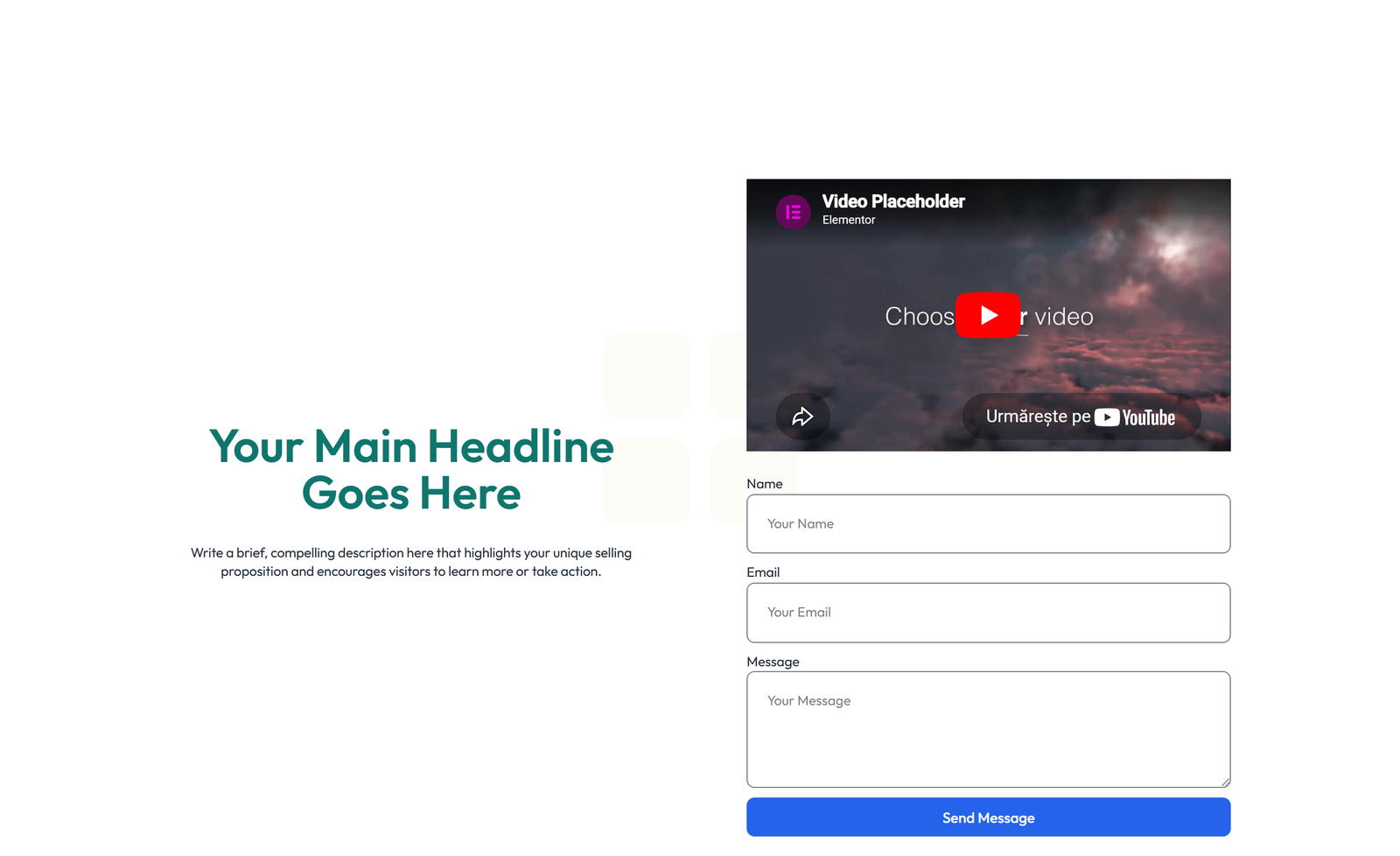 Split Hero with Text Left and Image Right and Two Buttons 21 - Elementor component