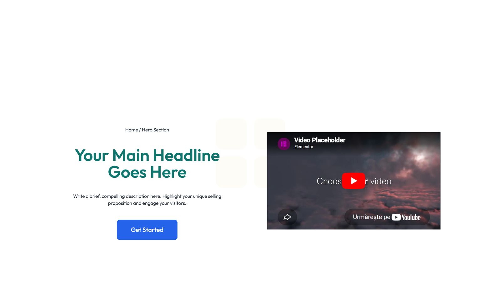 Centered Hero with H1, Subtitle, CTA, Trust Logos 22 - Elementor component