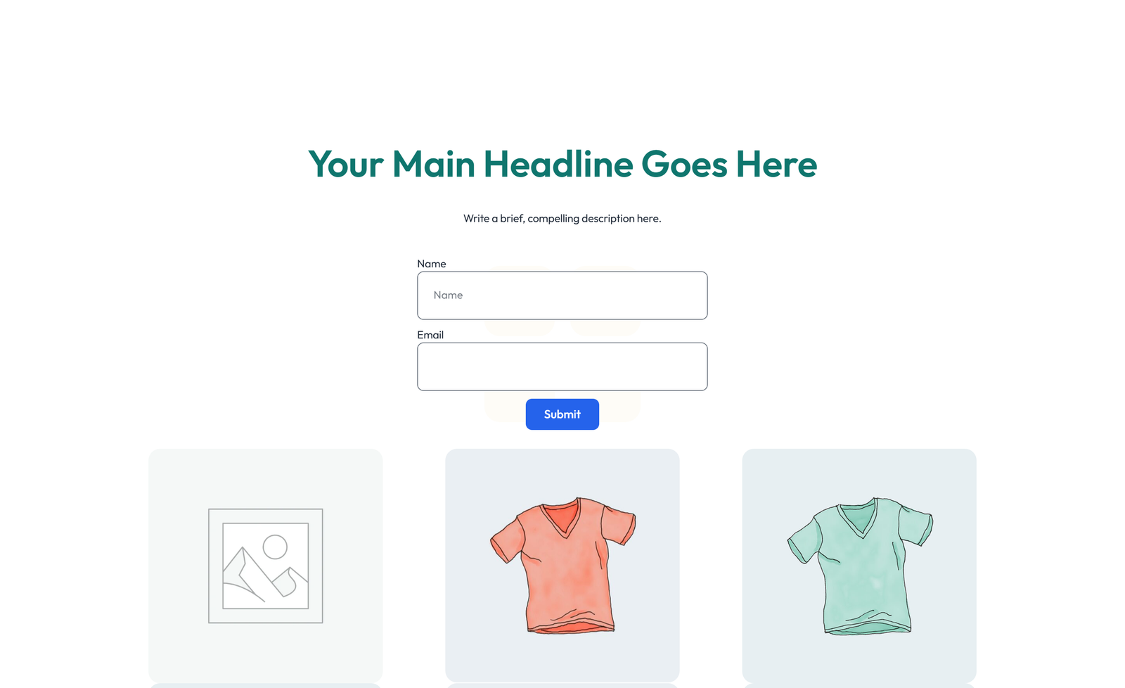 Centered Hero with H1, Subtitle, CTA, Social Icons 29 - Elementor component