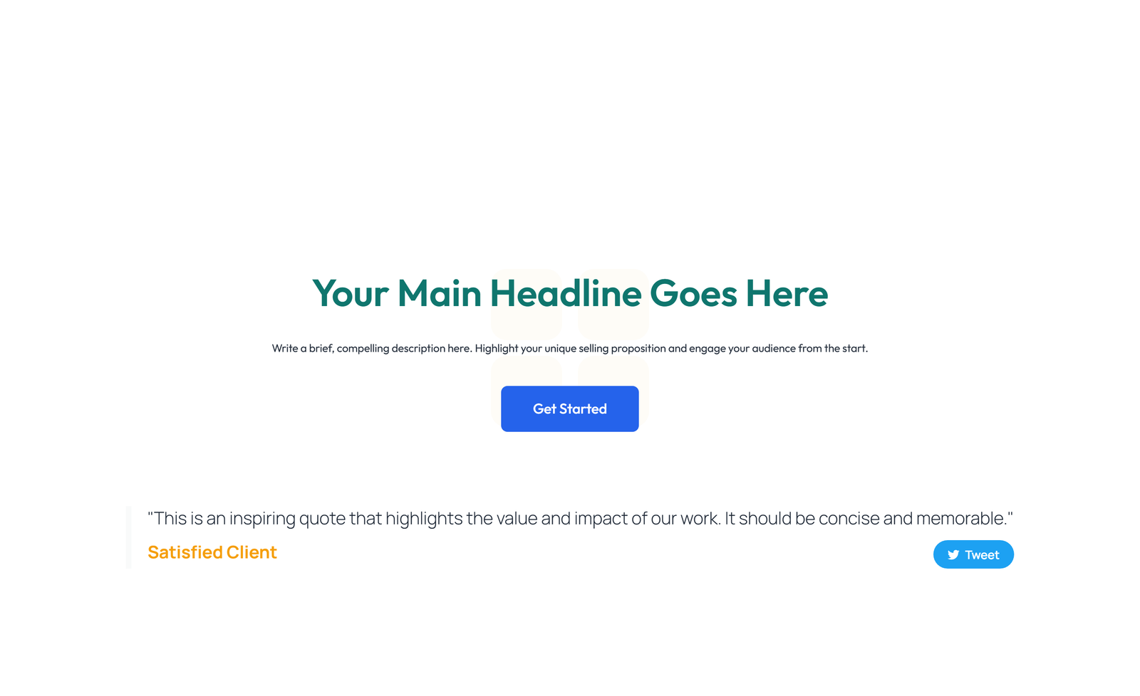 Screenshot of Centered Hero with H1, Subtitle, CTA Button 31 - Elementor Hero Sections component