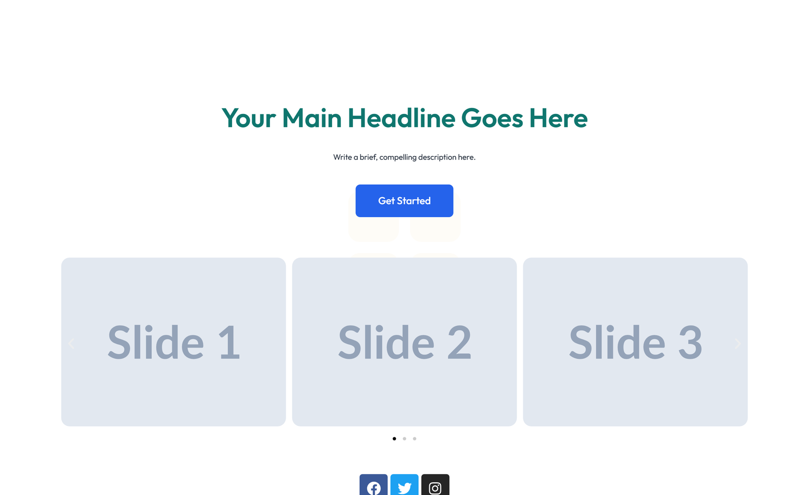 Centered Hero with H1, Subtitle, CTA, 3 Counter Stats 32 - Elementor component