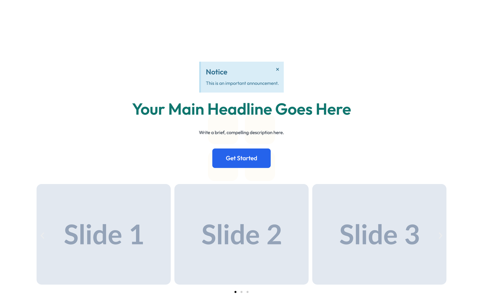 Centered Hero with H1, Subtitle, CTA, Social Icons 32 - Elementor component