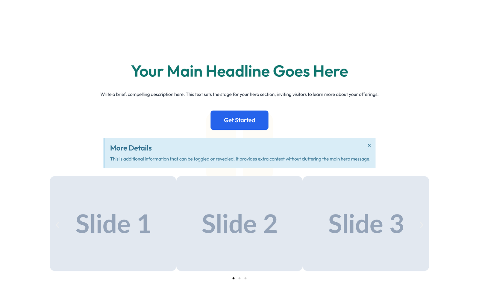 Centered Hero with H1, Subtitle, CTA, Social Icons 33 - Elementor component