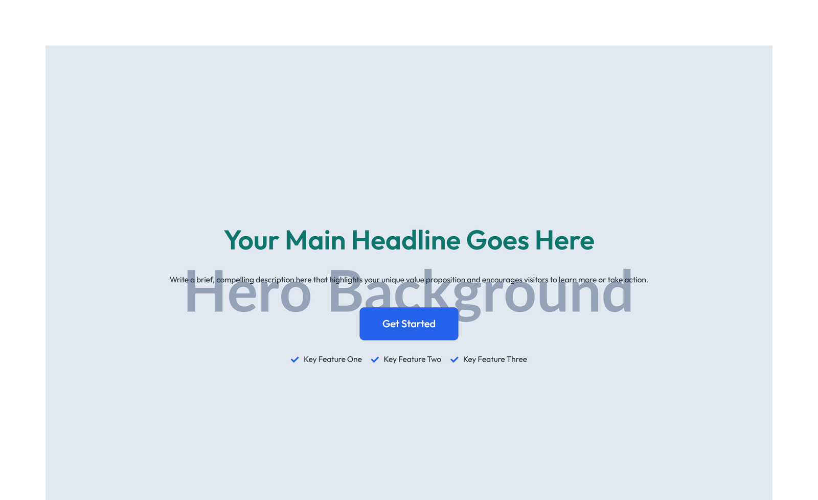 Centered Hero with H1, Subtitle, CTA, Social Icons 34 - Elementor component