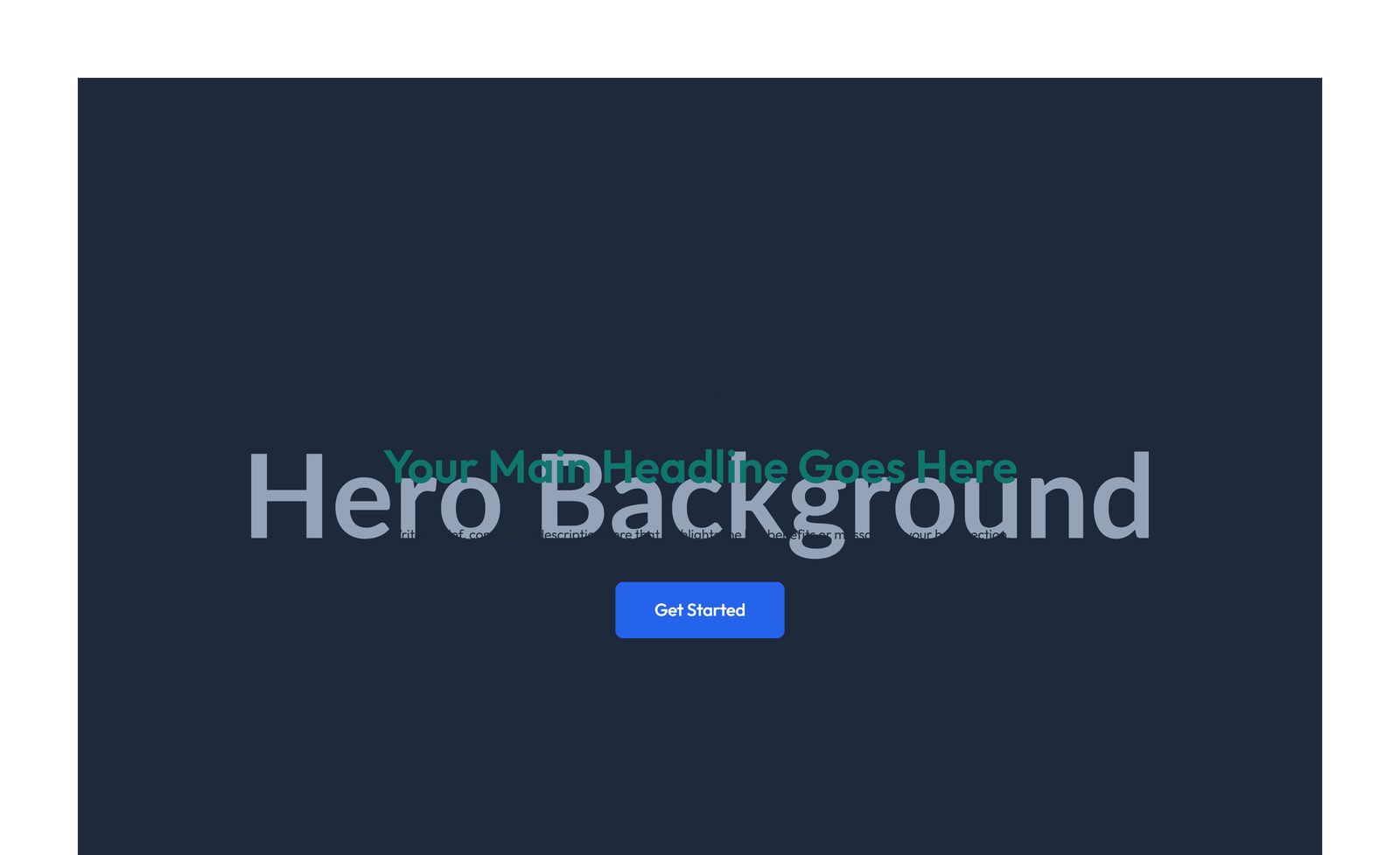 Centered Hero with H1, Subtitle, CTA Button 36 - Elementor component