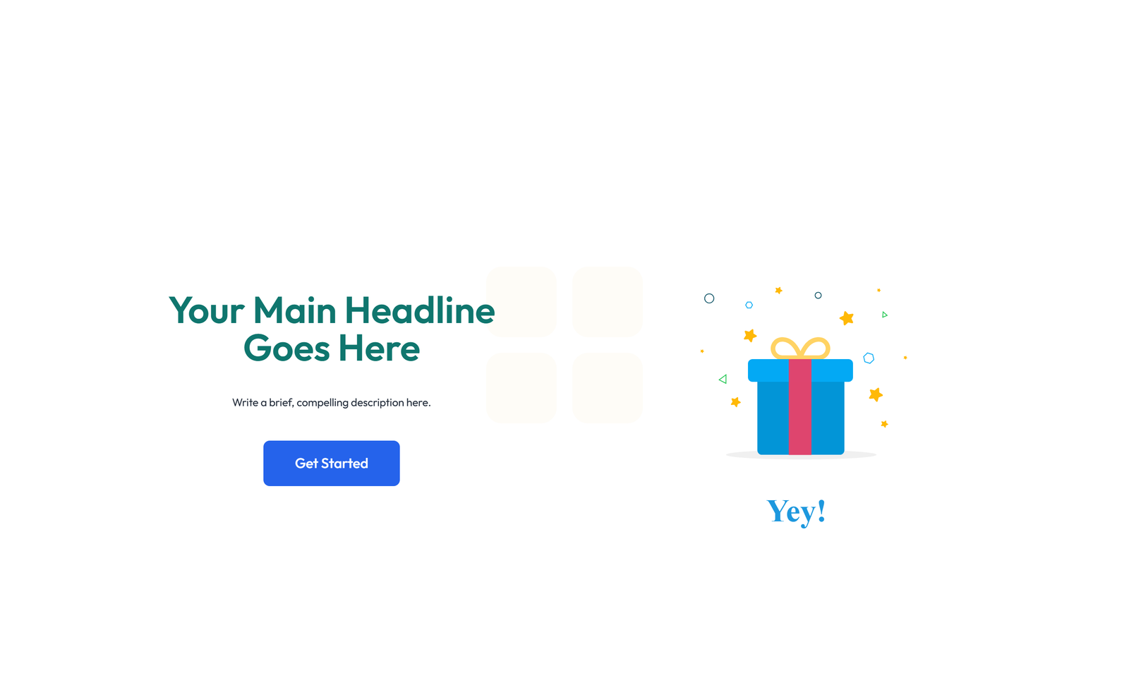 Screenshot of Centered Hero with H1, Subtitle, CTA Button 37 - Elementor Hero Sections component