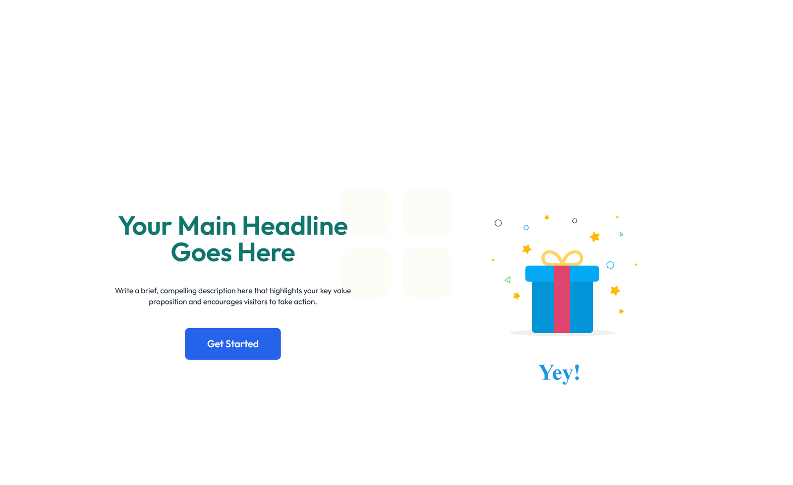 Screenshot of Centered Hero with H1, Subtitle, CTA Button 39 - Elementor Hero Sections component