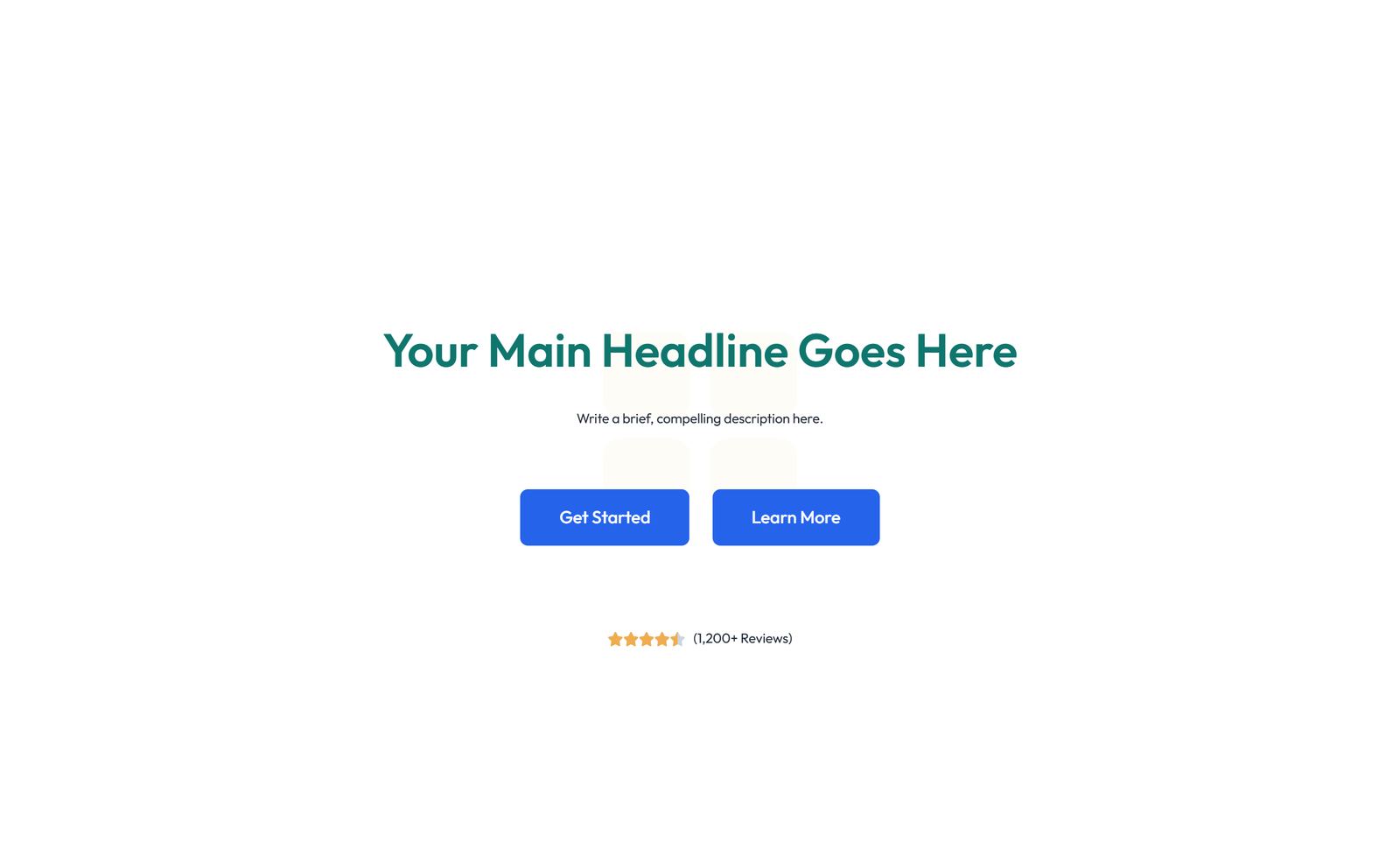 Screenshot of Centered Hero with H1, Subtitle, CTA Button 40 - Elementor Hero Sections component