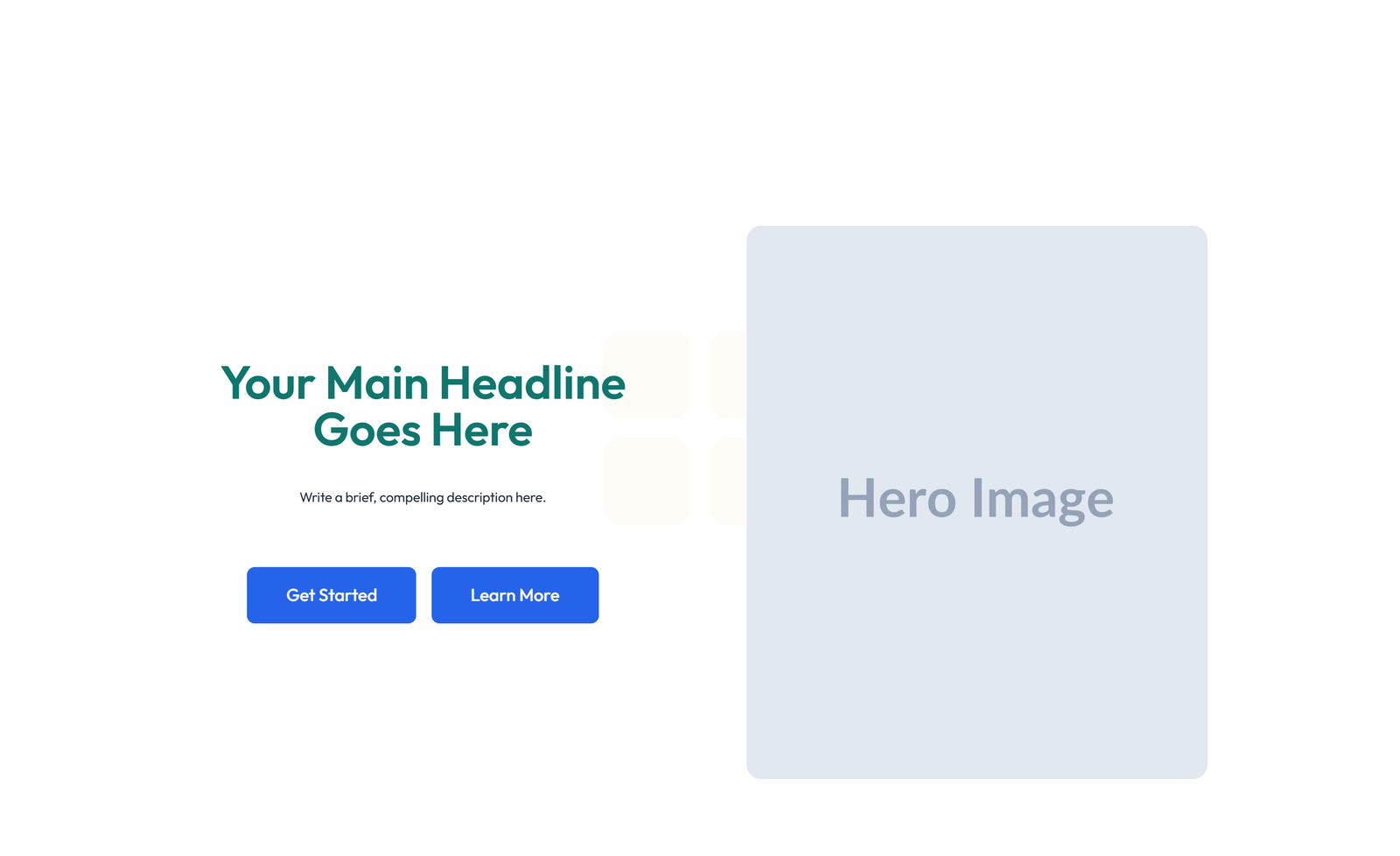 Centered Hero with H1, Subtitle, CTA, Social Icons 42 - Elementor component