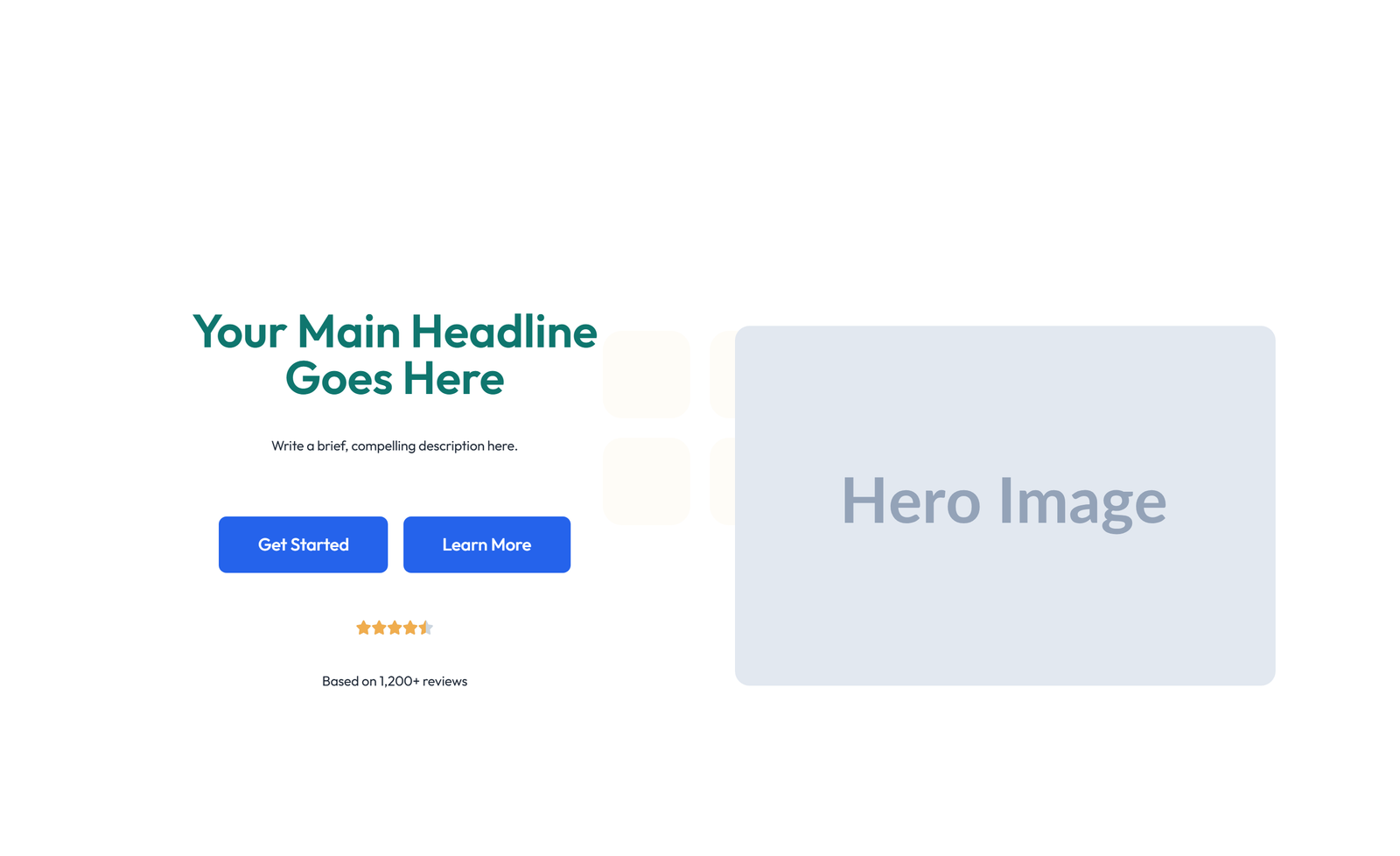 Centered Hero with H1, Subtitle, Two CTA Buttons 42 - Elementor component