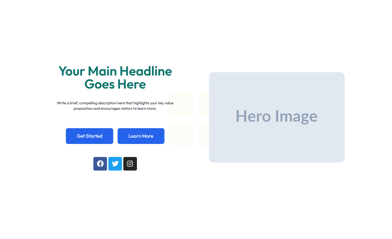 Centered Hero with H1, Subtitle, CTA, 3 Counter Stats 43 - Elementor component